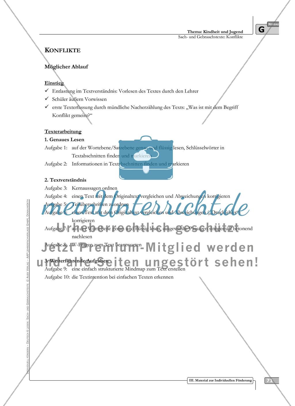 Sach- und Gebrauchstexte in 3 Differenzierungsstufen: