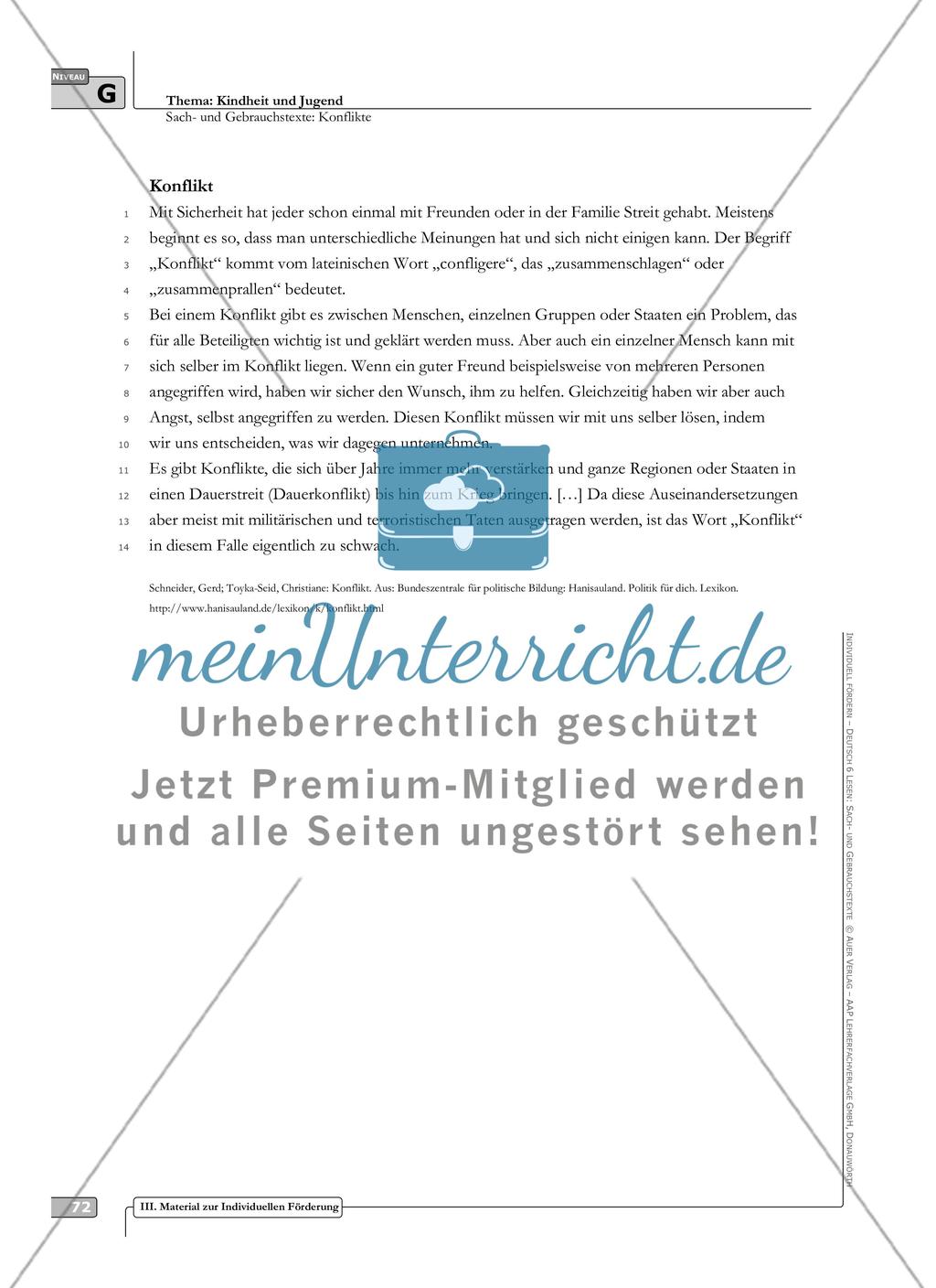 Sach- und Gebrauchstexte in 3 Differenzierungsstufen: