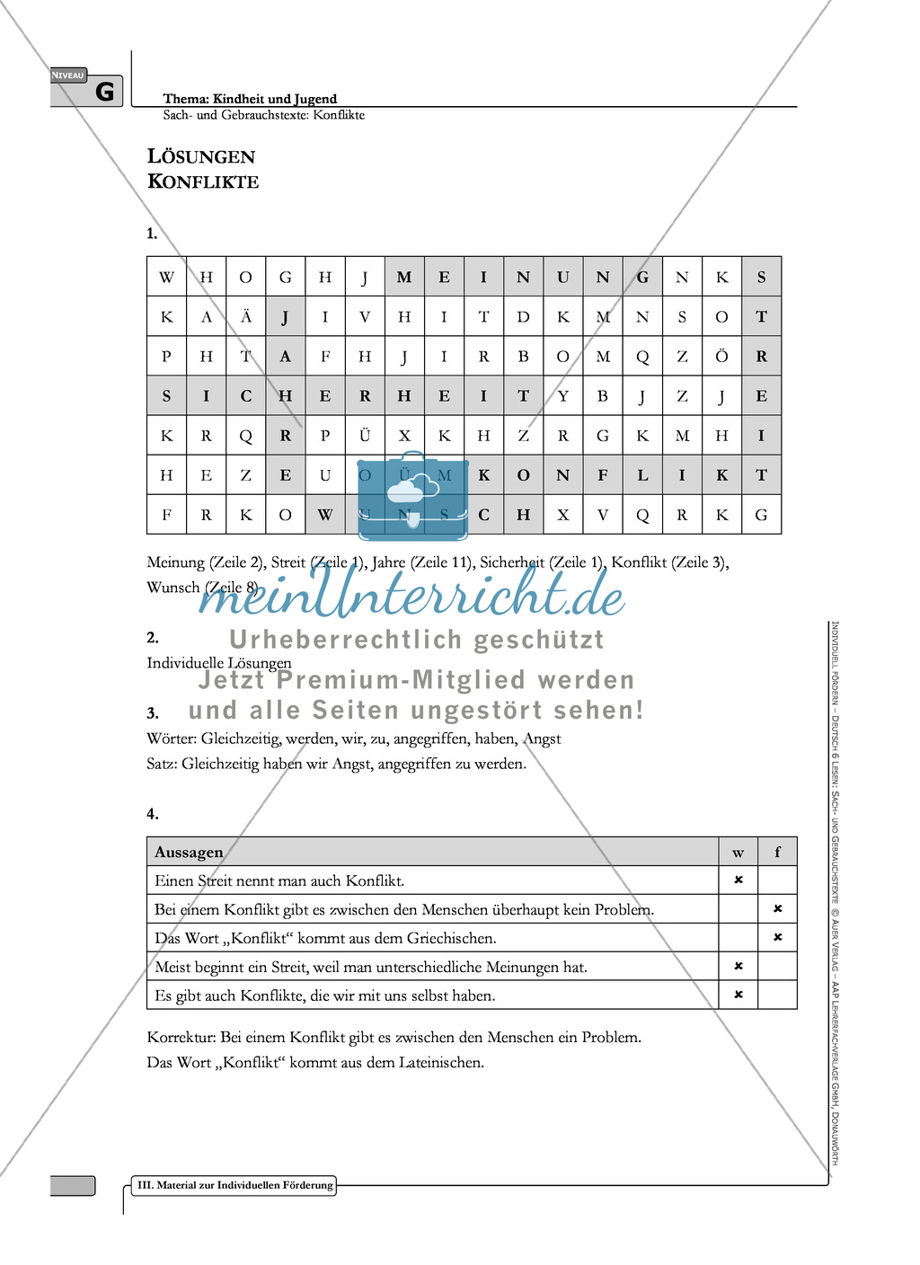 Sach- und Gebrauchstexte in 3 Differenzierungsstufen:
