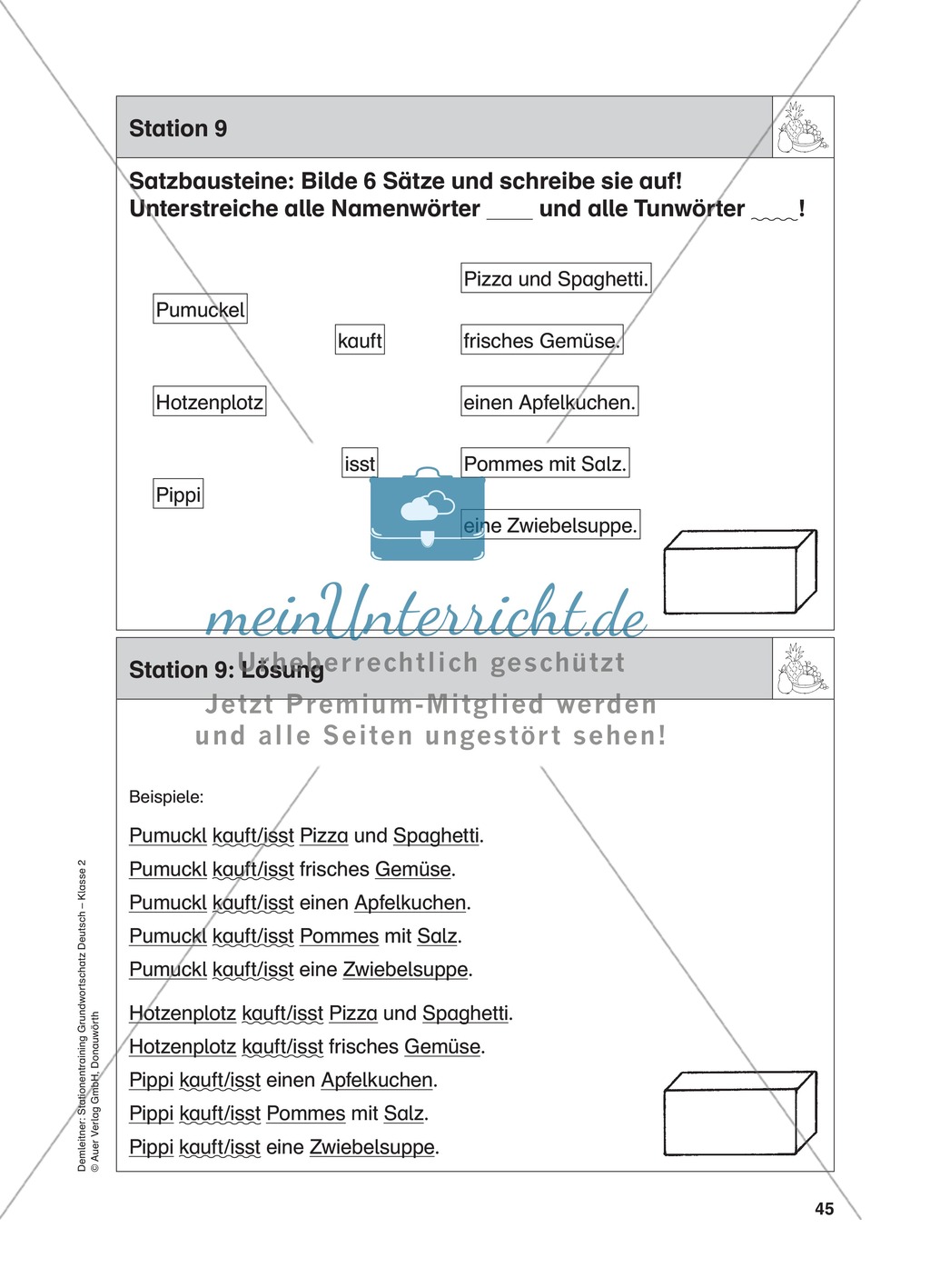 Stationentraining Ernährung: Arbeitsblätter mit Lösungen, Diktat Preview 10