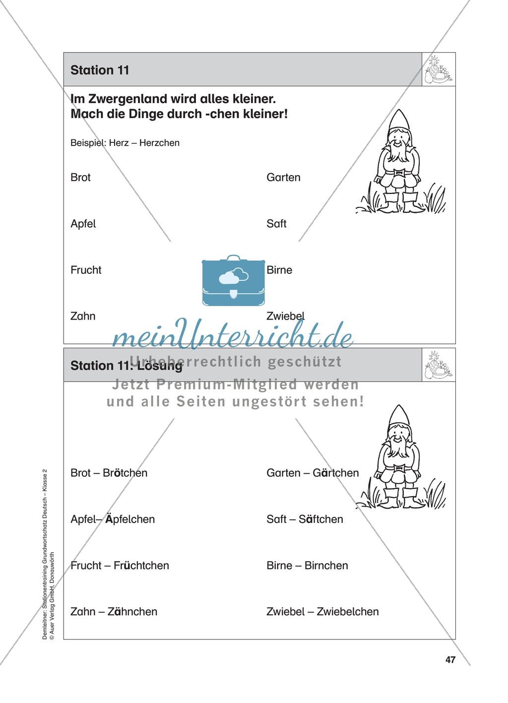 Stationentraining Ernährung: Arbeitsblätter mit Lösungen, Diktat Preview 12