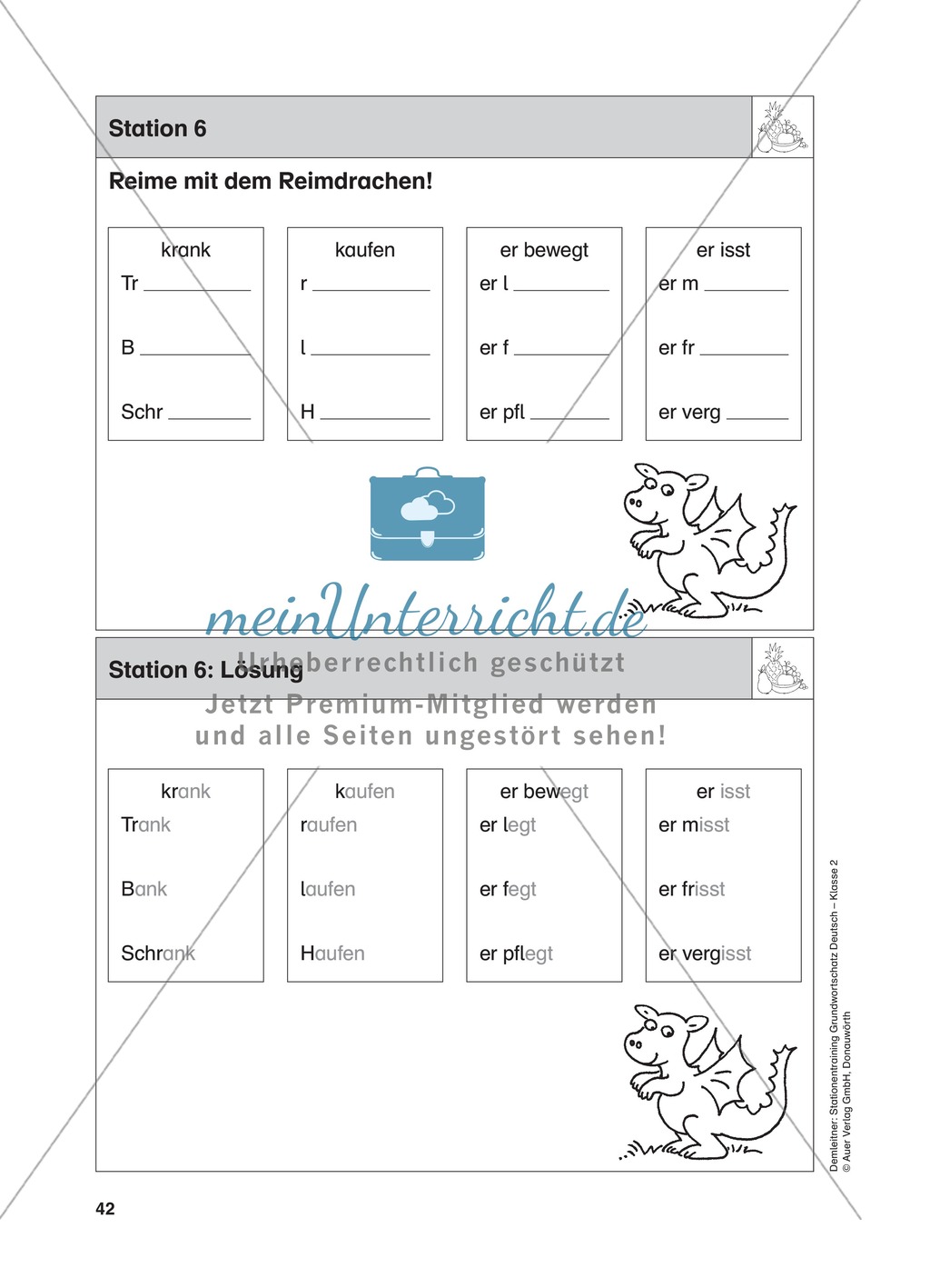 Stationentraining Ernährung: Arbeitsblätter mit Lösungen, Diktat Preview 7