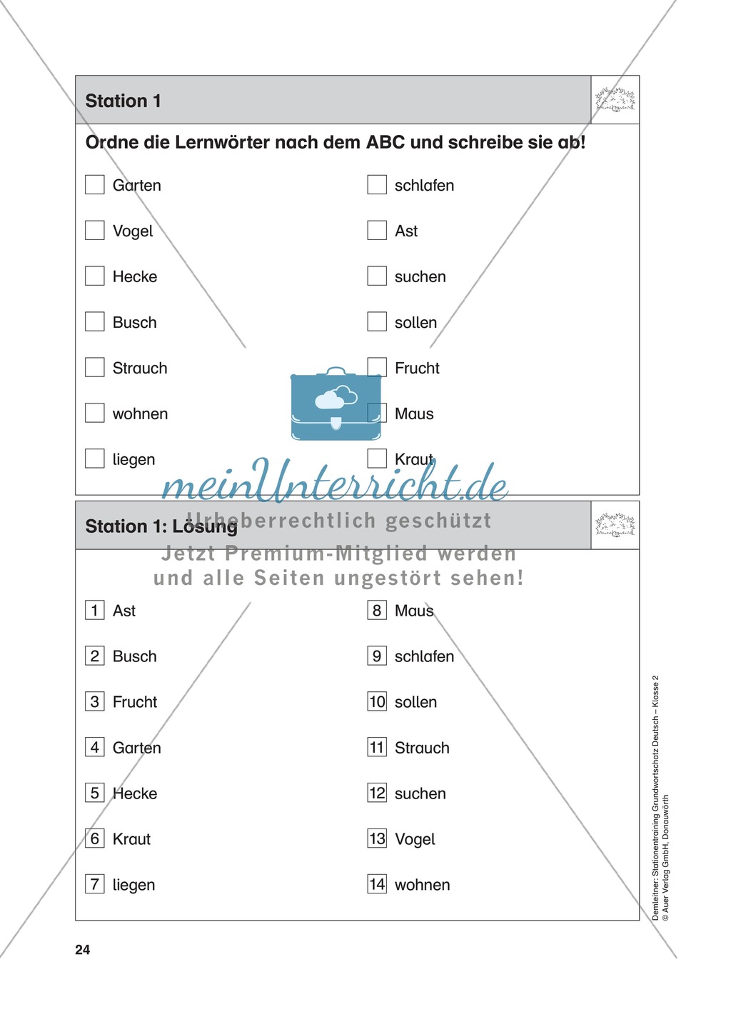 Stationentraining Hecke: Arbeitsblätter mit Lösungen, Diktat Preview 2