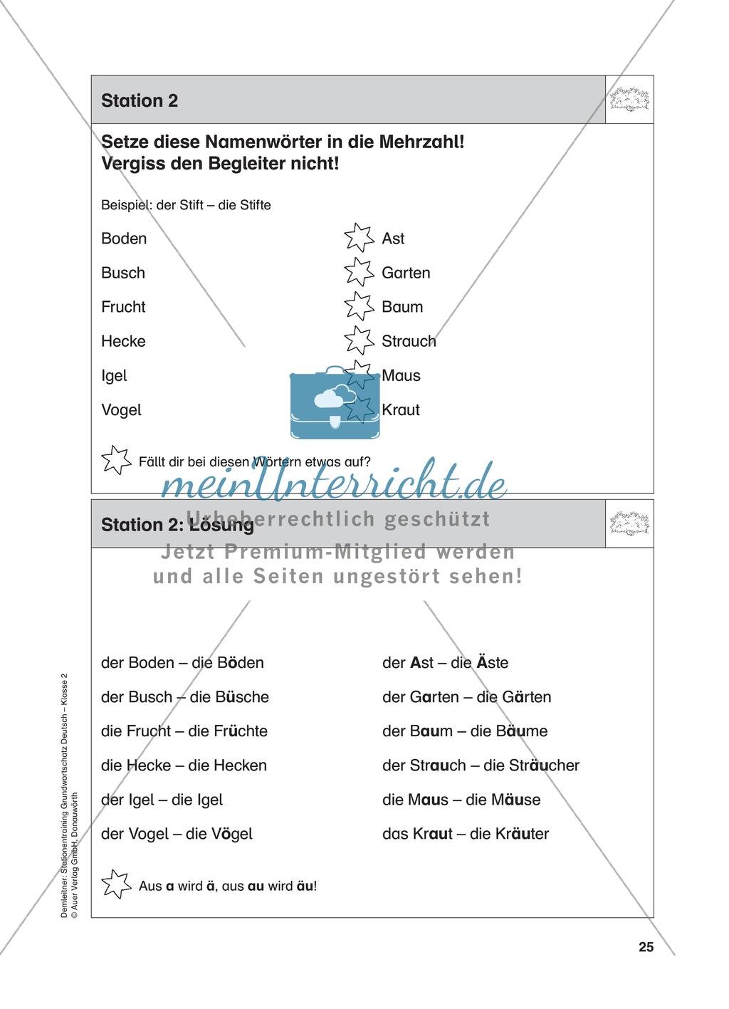 Stationentraining Hecke: Arbeitsblätter mit Lösungen, Diktat Preview 3