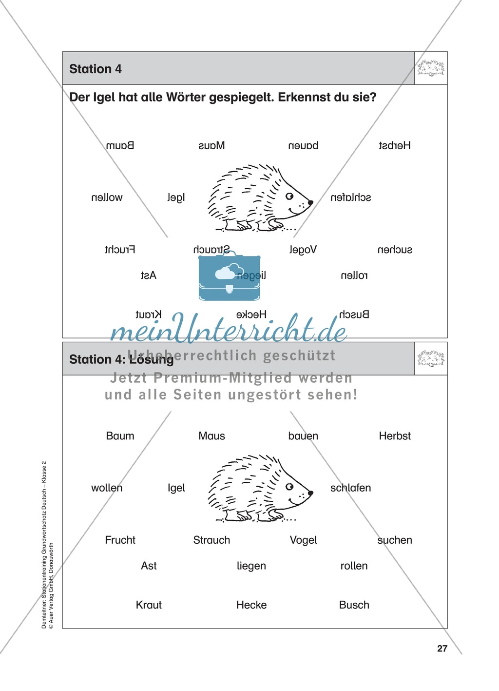Stationentraining Hecke: Arbeitsblätter mit Lösungen, Diktat Preview 5