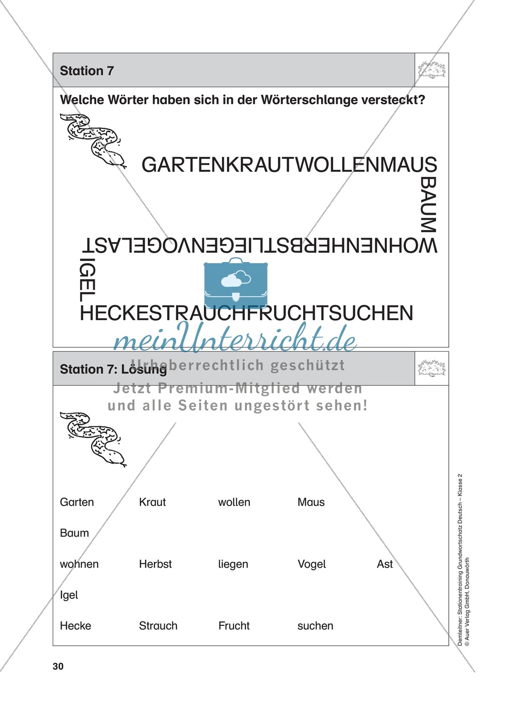 Stationentraining Hecke: Arbeitsblätter mit Lösungen, Diktat Preview 8