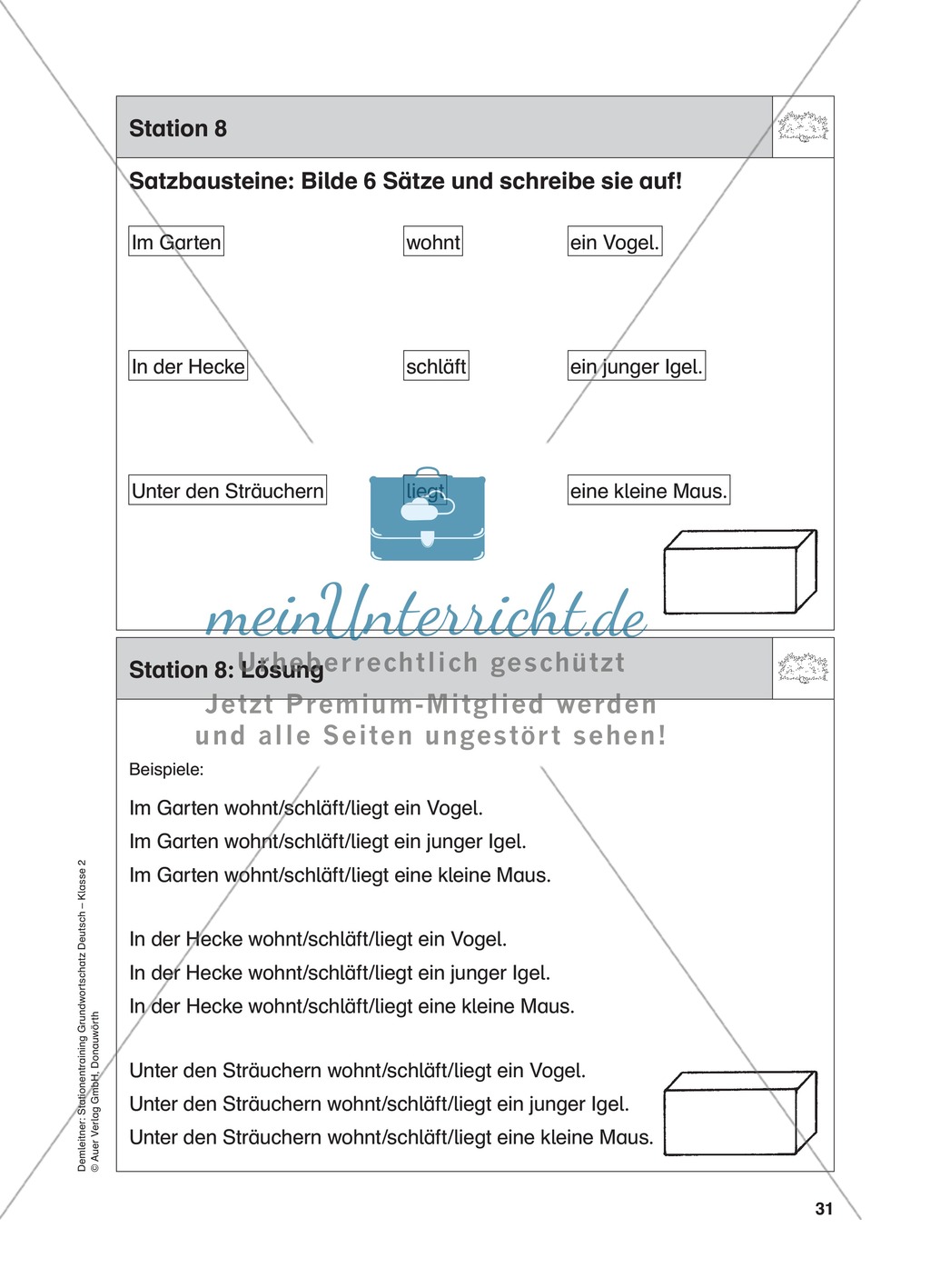 Stationentraining Hecke: Arbeitsblätter mit Lösungen, Diktat Preview 9