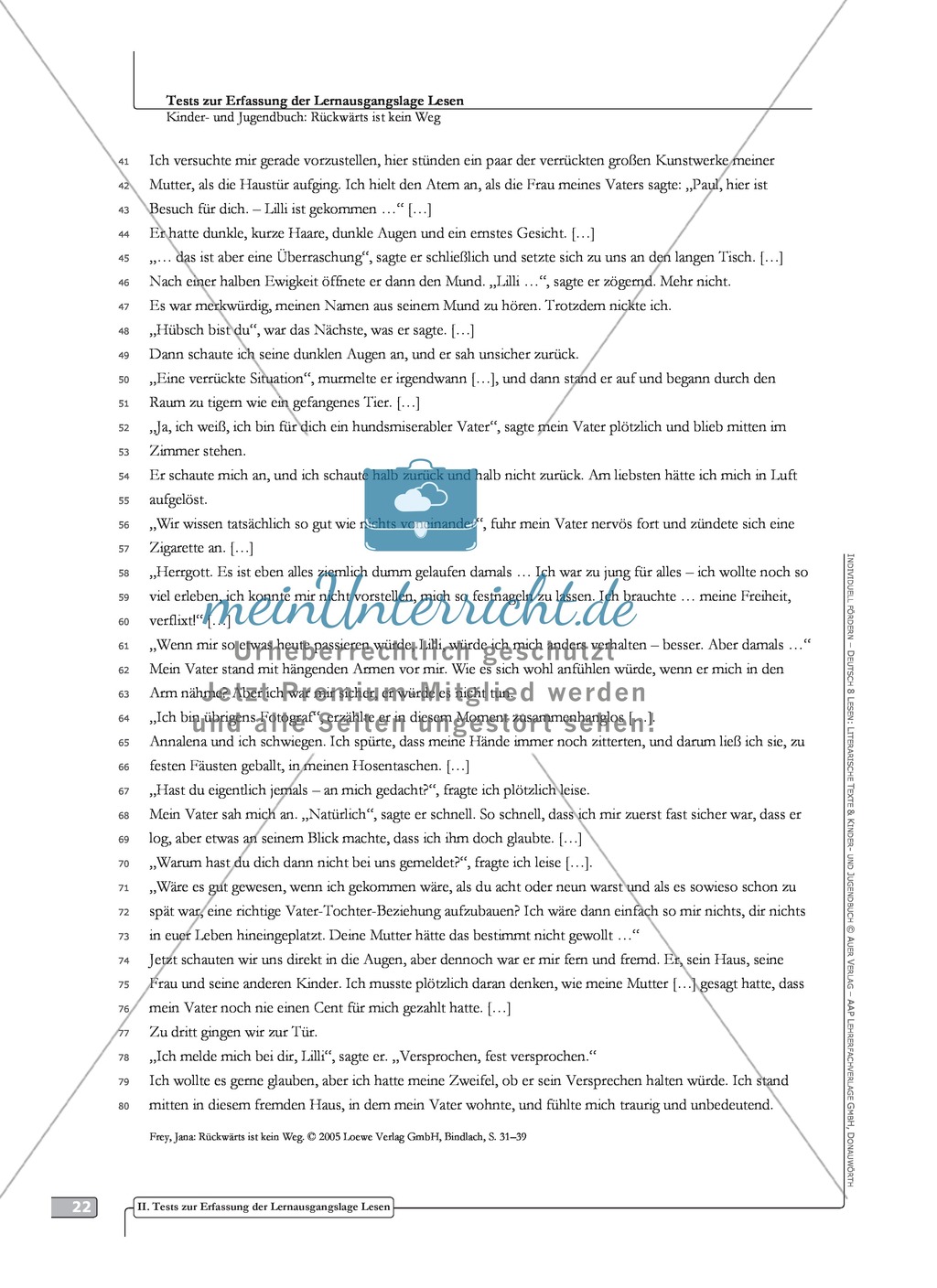 Literarische Lesetexte:
