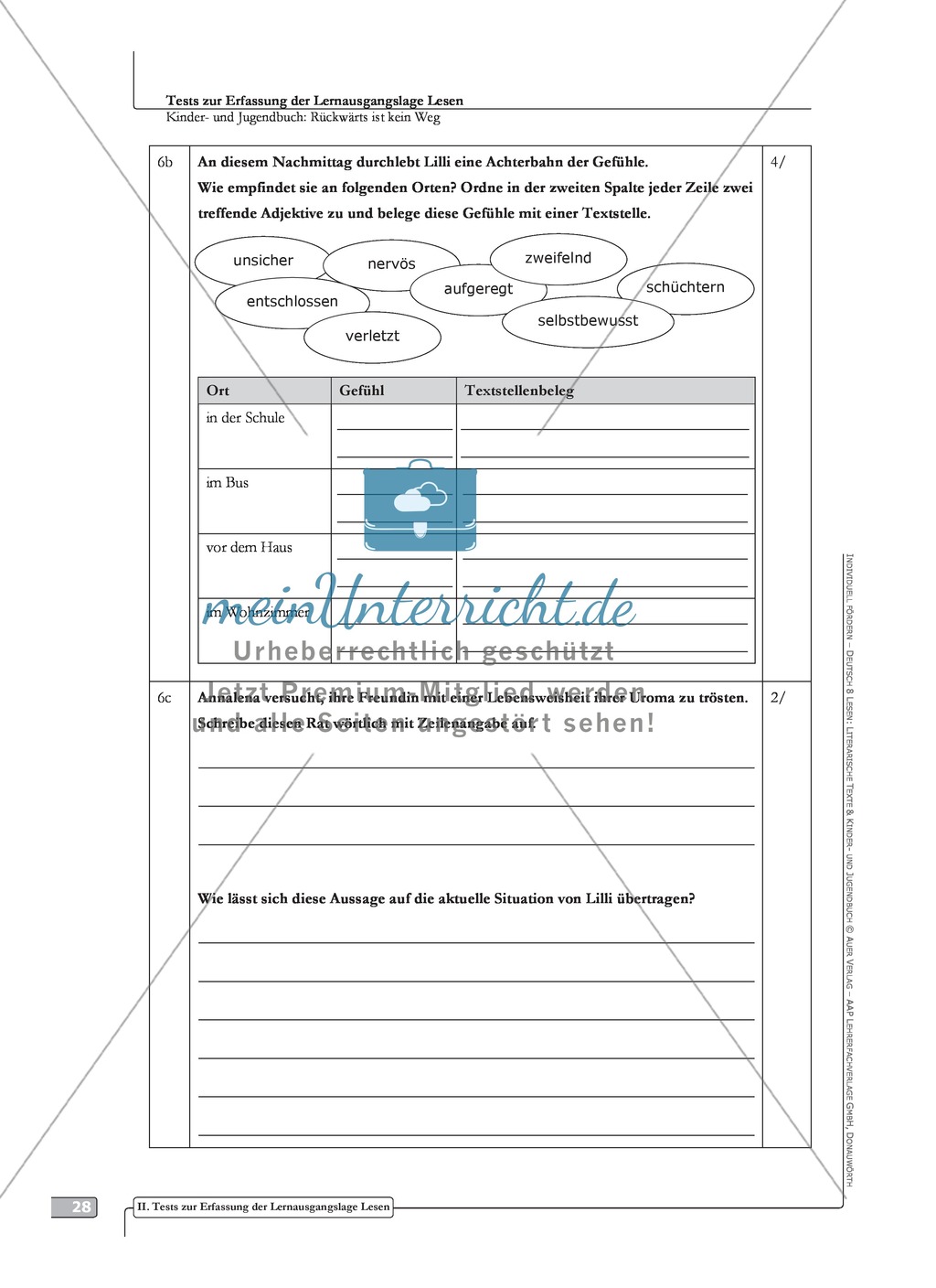 Literarische Lesetexte: