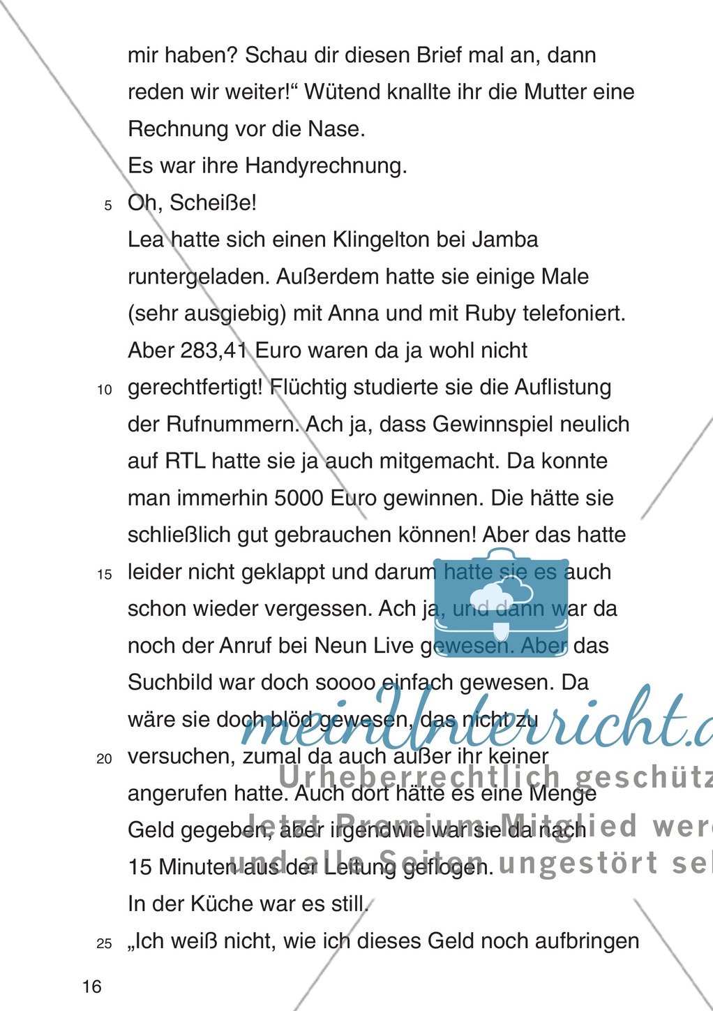 Entscheidungsgeschichte "Lea und Justin in der Schuldenfalle": Textteil Lea Preview 13