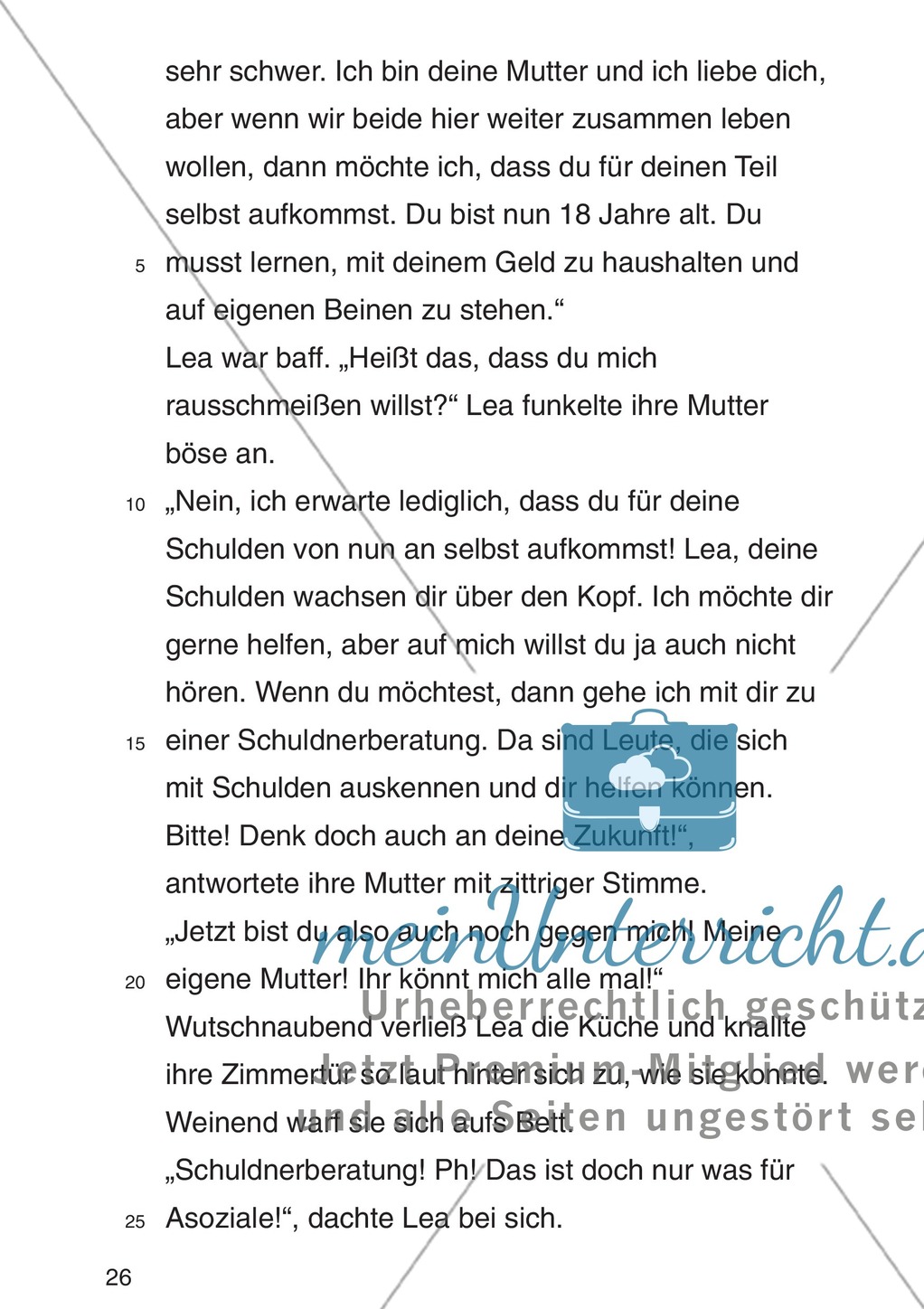 Entscheidungsgeschichte "Lea und Justin in der Schuldenfalle": Textteil Lea Preview 23