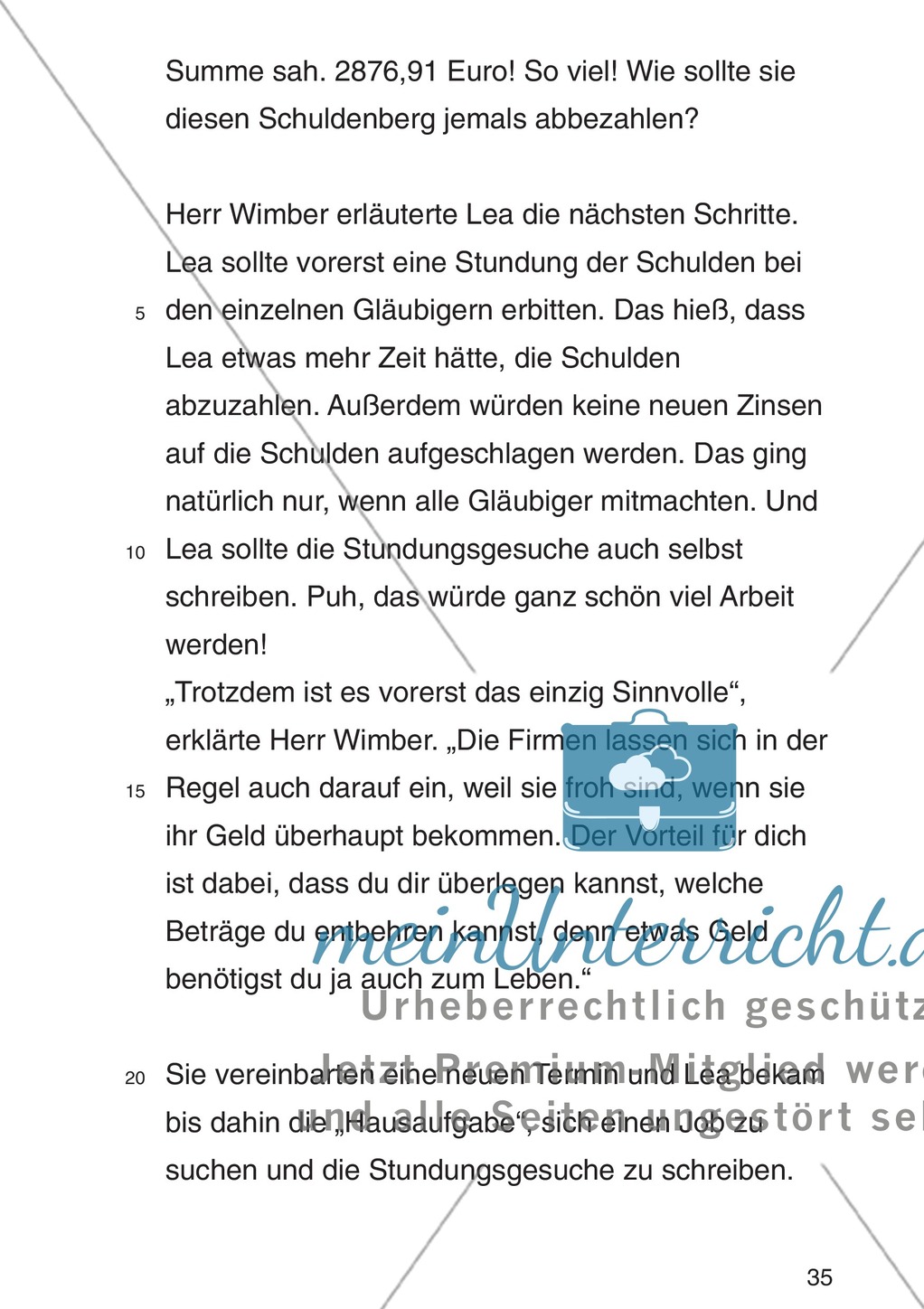 Entscheidungsgeschichte "Lea und Justin in der Schuldenfalle": Textteil Lea Preview 32