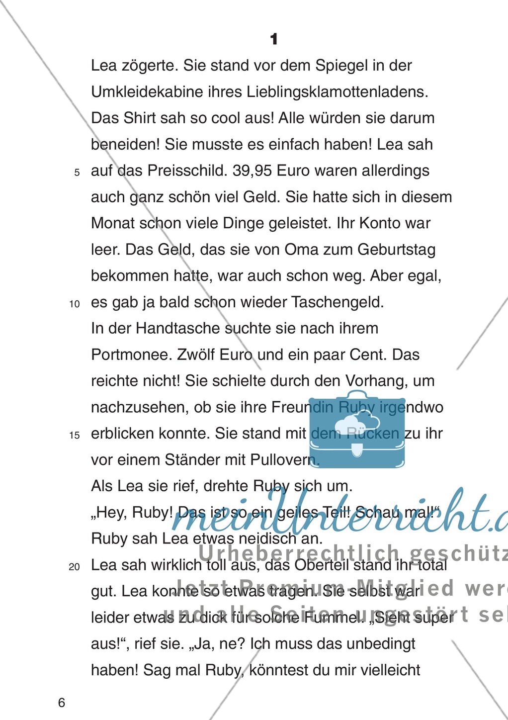 Entscheidungsgeschichte "Lea und Justin in der Schuldenfalle": Textteil Lea Preview 3