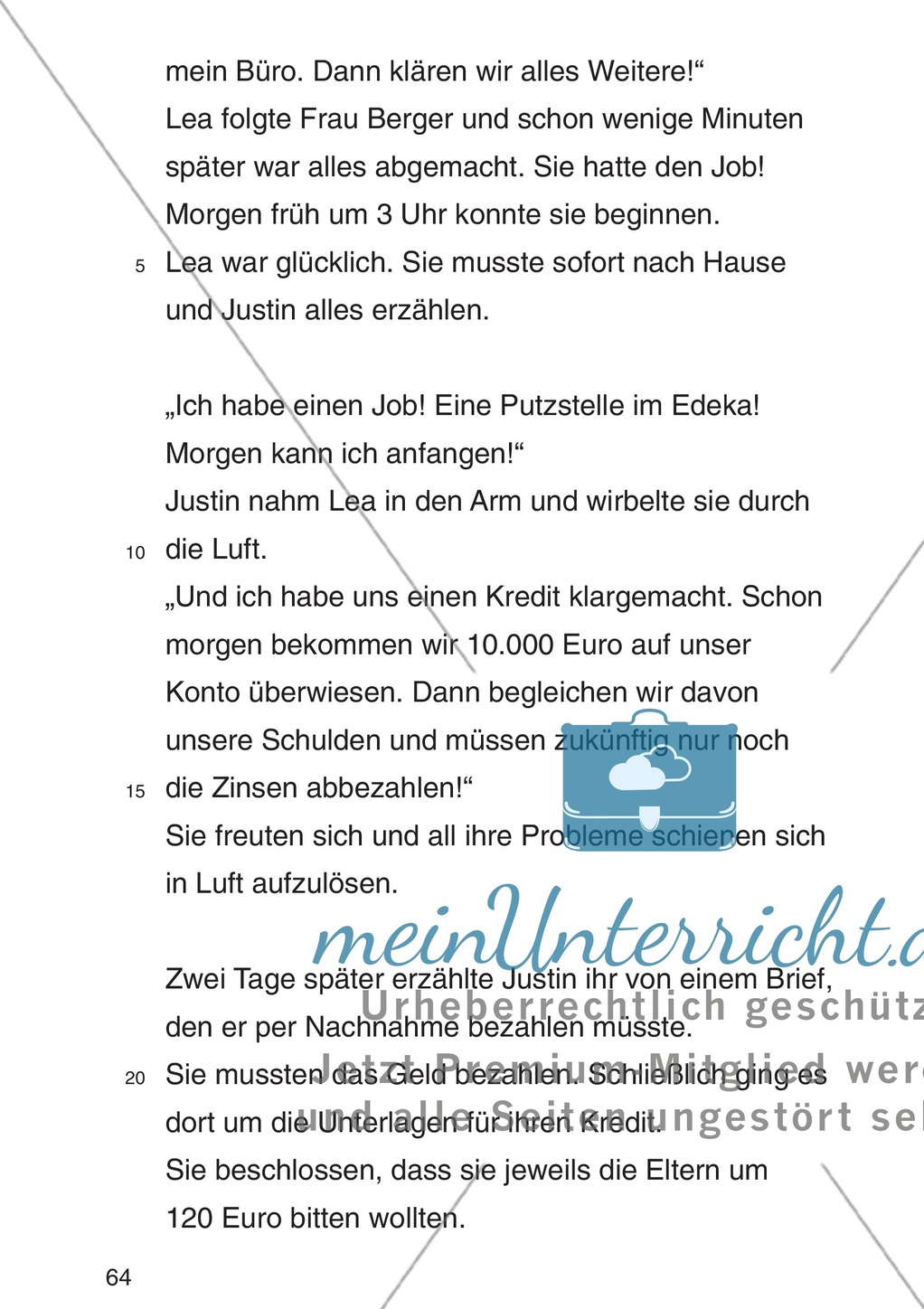 Entscheidungsgeschichte "Lea und Justin in der Schuldenfalle": Textteil Lea Preview 61