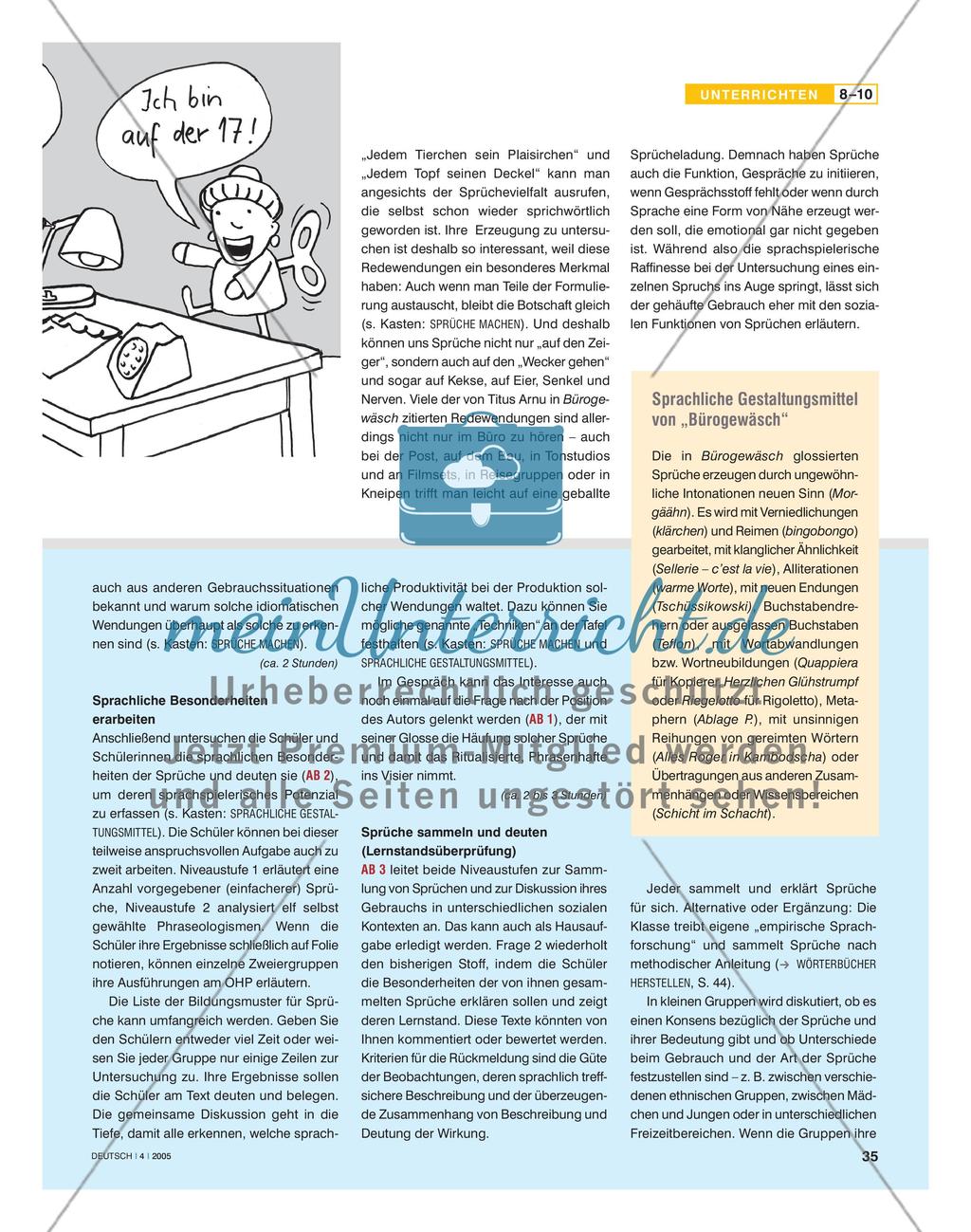 Funktionen und Wirkungen von Sprüchen Preview 2