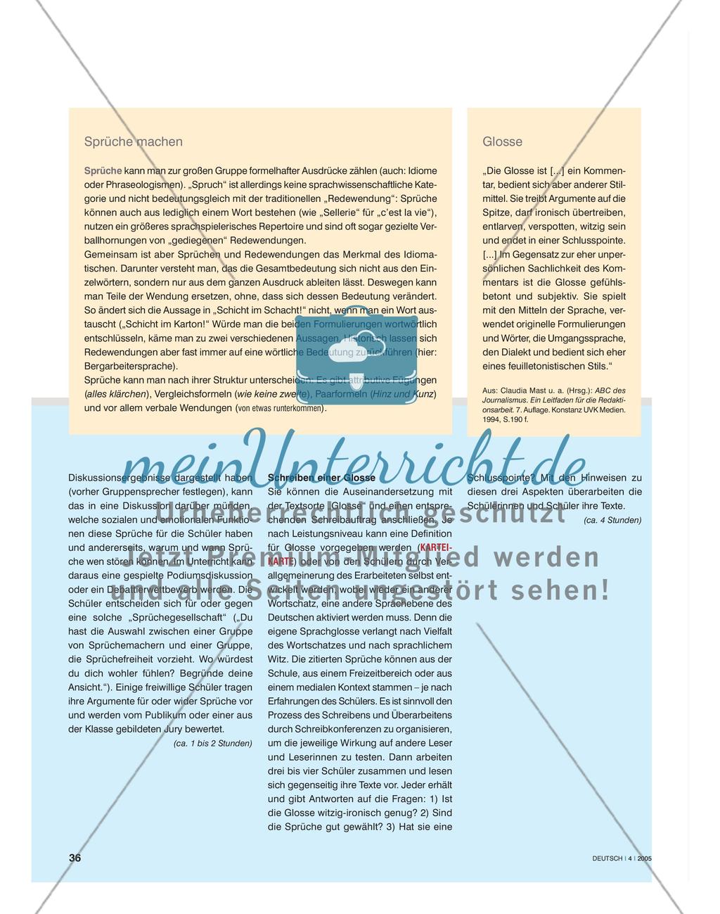 Funktionen und Wirkungen von Sprüchen Preview 3