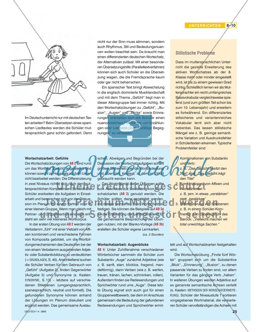 Wortschatzerweiterung durch Übersetzen und Texten Preview 2