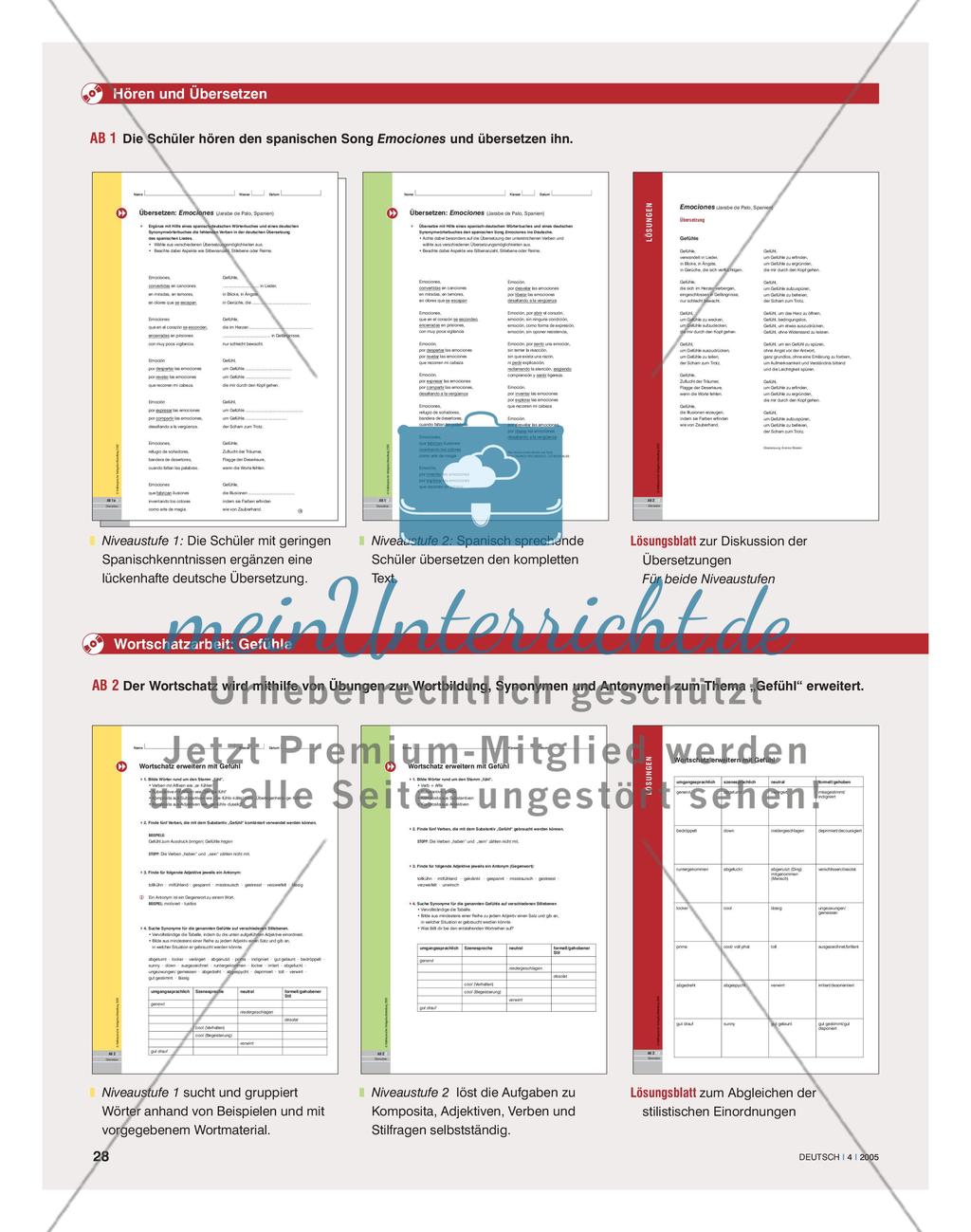 Wortschatzerweiterung durch Übersetzen und Texten Preview 5