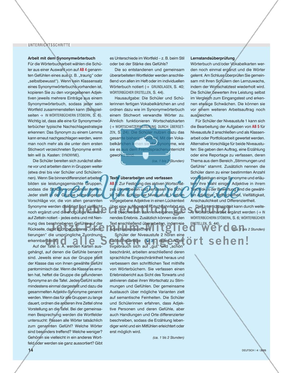 Wortfelder zum Thema