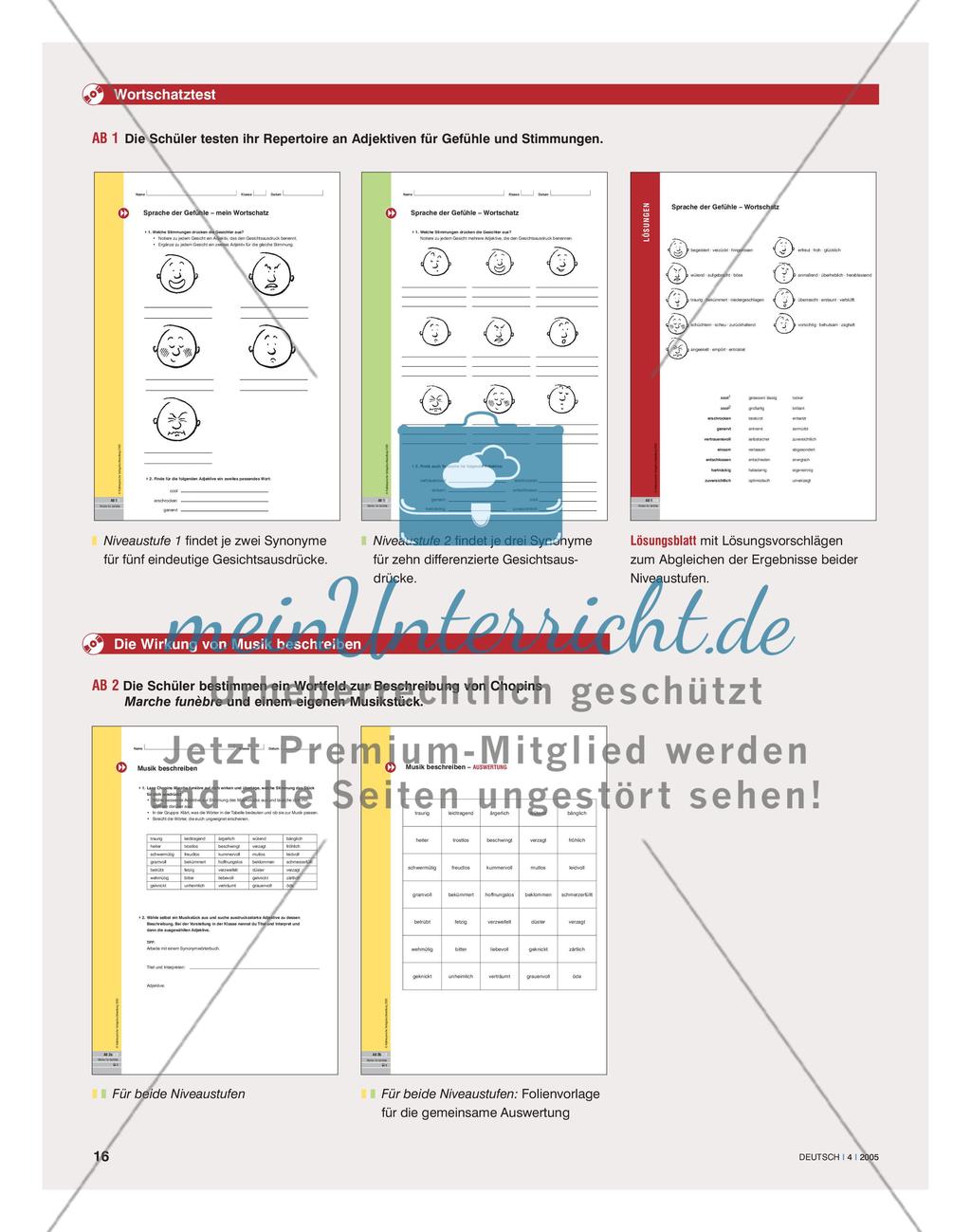 Wortfelder zum Thema