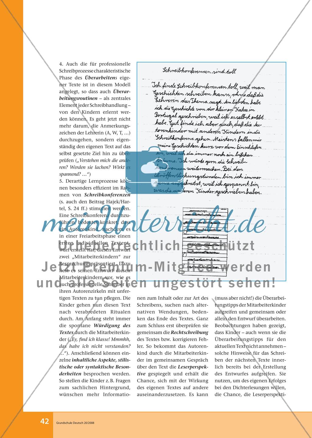 Freies Schreiben und Schreibkonferenzen – in der Grundschule? Preview 3
