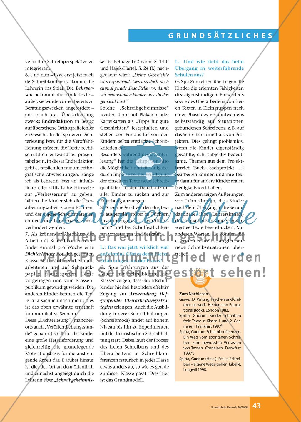 Freies Schreiben und Schreibkonferenzen – in der Grundschule? Preview 4