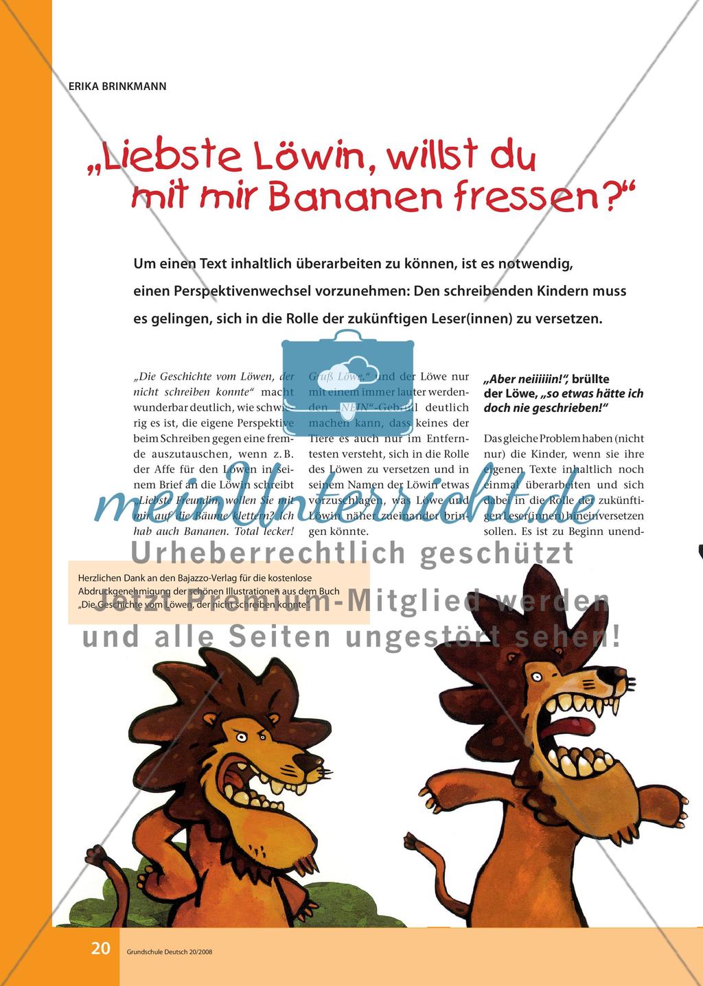 „Liebste Löwin, willst du mit mir Bananen fressen?“ Preview 1