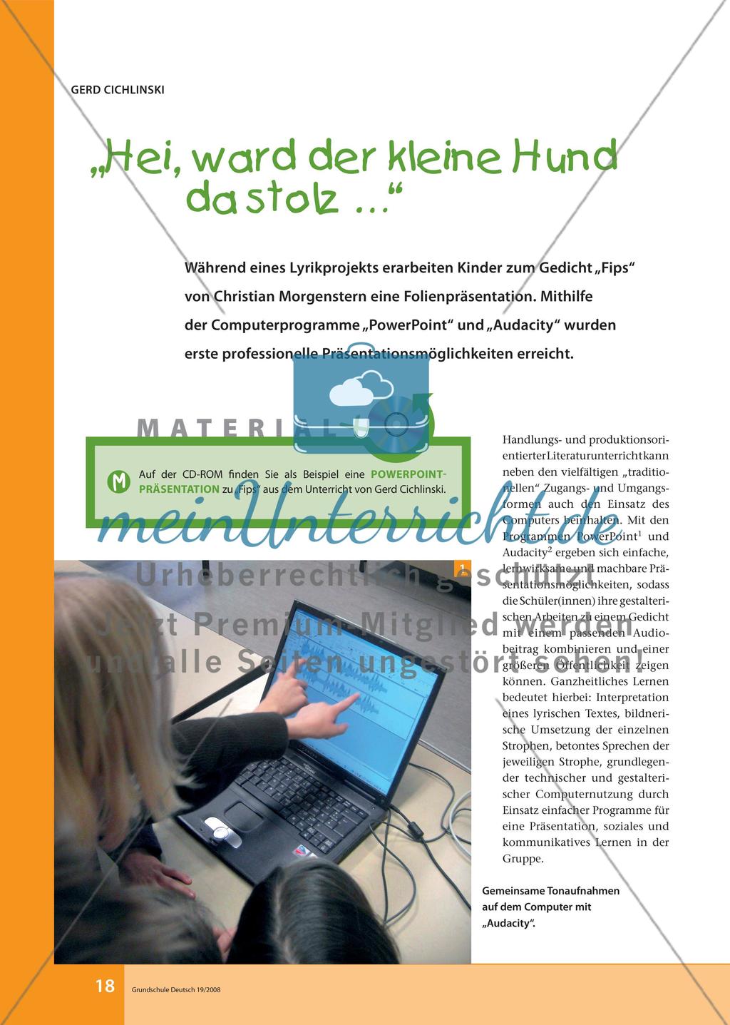 „Hei, ward der kleine Hund da stolz …“ Preview 1