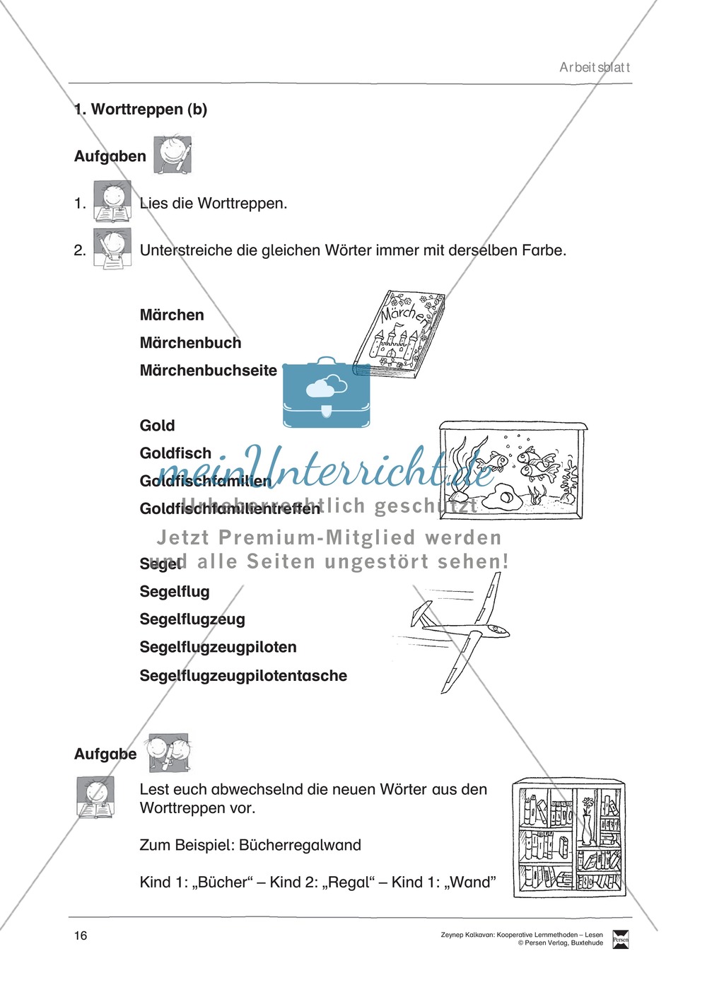Unterrichtsbeispiel: Worttreppen: Arbeitsanweisungen, Arbeitsblätter Preview 4