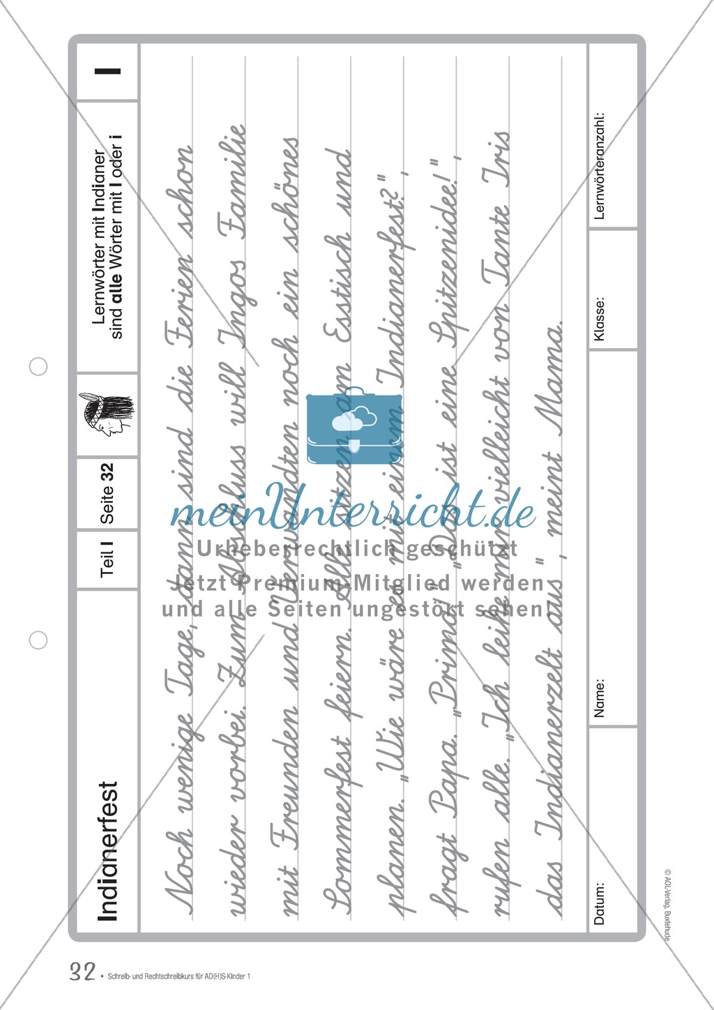Lernwörter mit "I": Text und Arbeitsblatt Preview 1