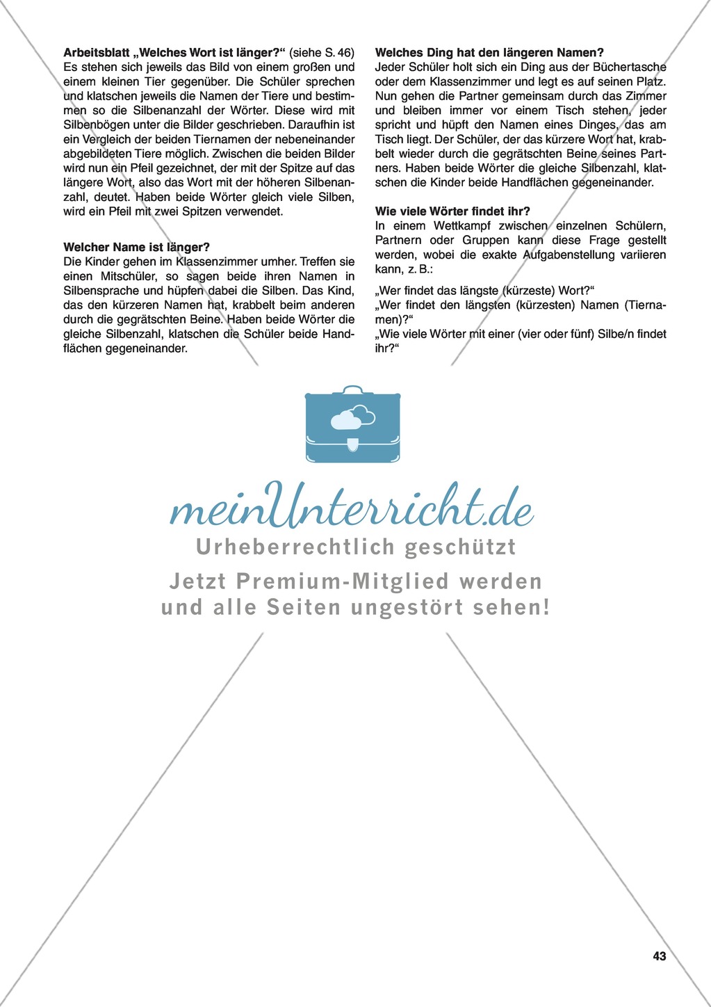 Aufgaben zur Silbe einschließlich Wortkonzept: Übungen, Spiele und Kopiervorlagen Preview 8
