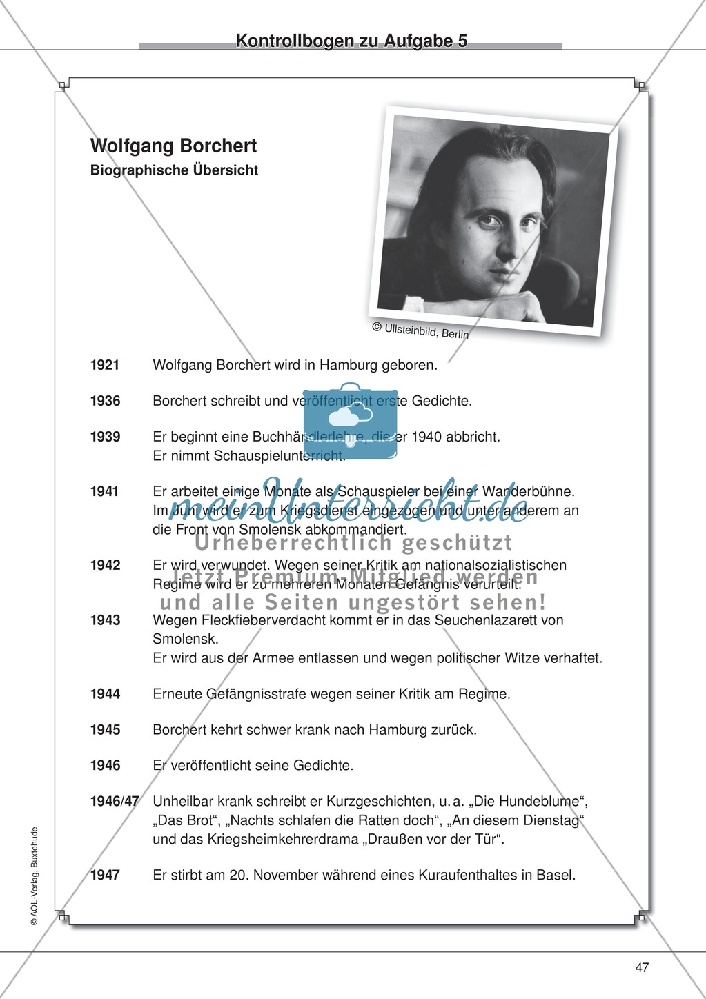Kurzgeschichten - Binnendifferenzung: "Wolfgang Borchert: An diesem Dienstag" - Einführung + Lesetext + Aufgaben Preview 14