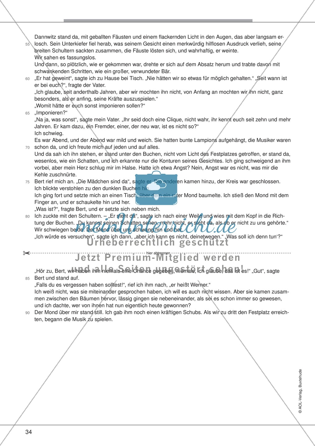 Kurzgeschichten - Binnendifferenzung: "Erich Junge: Der Sieger" - Einführung + Lesetext + Aufgaben Preview 6