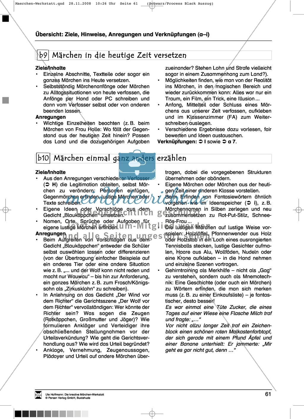 Märchenteile und Märchen selbst schreiben: Ziele und Anregungen, Arbeitsblätter Preview 4