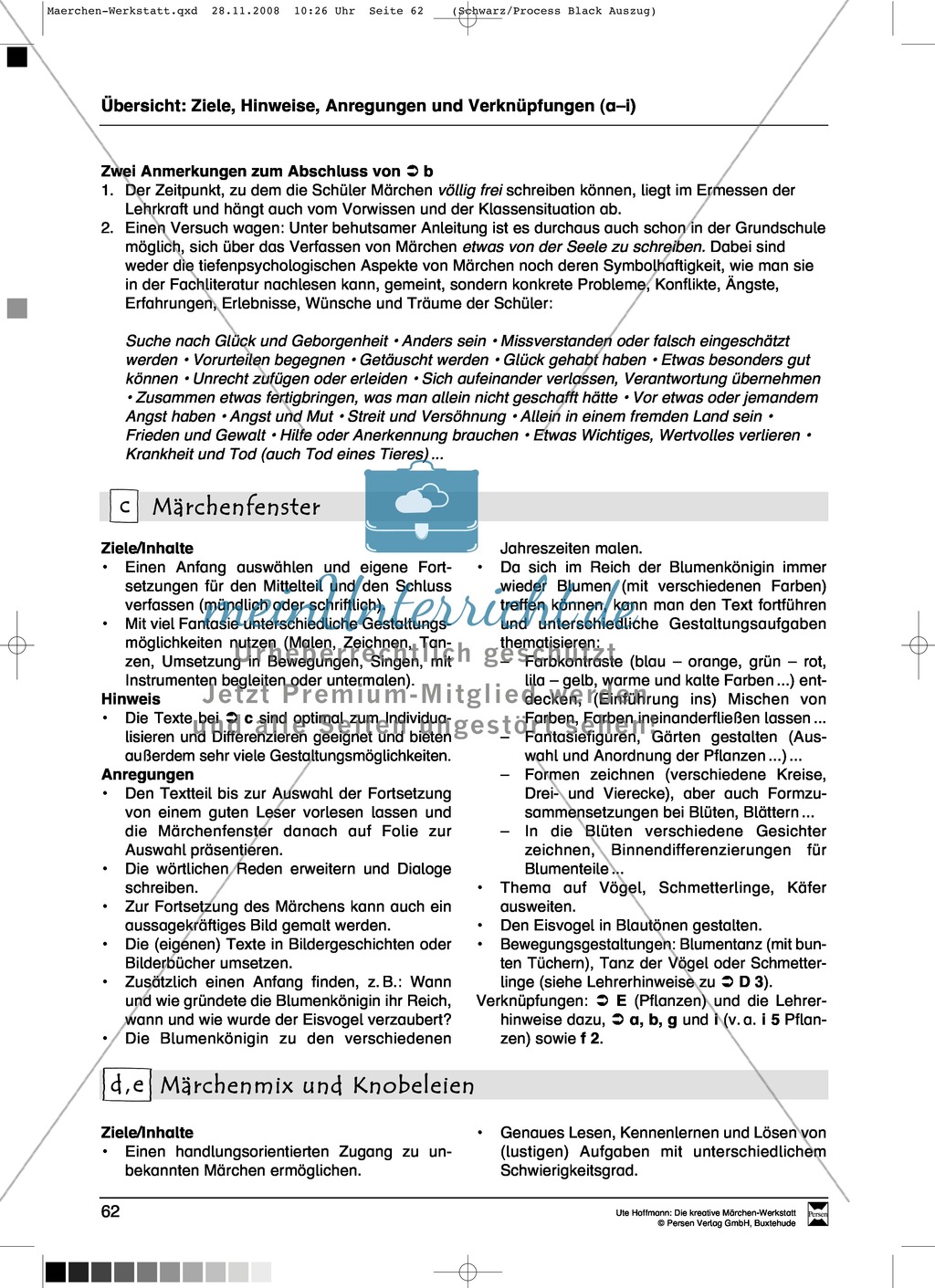 Märchenteile und Märchen selbst schreiben: Ziele und Anregungen, Arbeitsblätter Preview 5