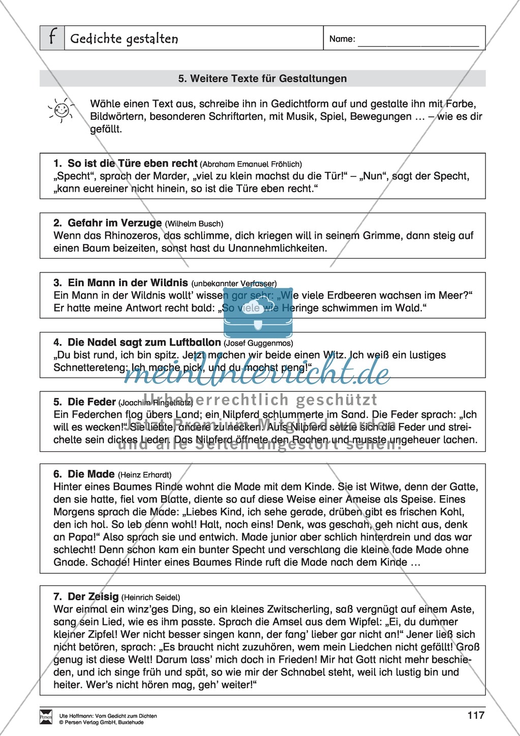 Lyrische Texte - Gedichte schreiben und gestalten: "Gedichte gestalten" + Einführung Preview 12