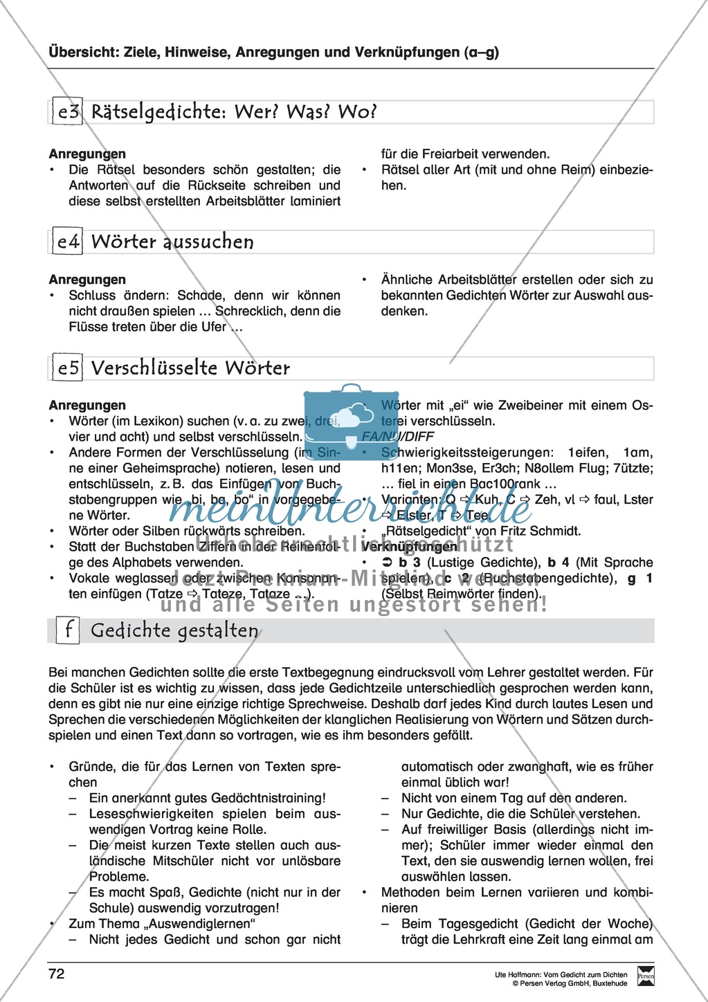 Lyrische Texte - Gedichte schreiben und gestalten: