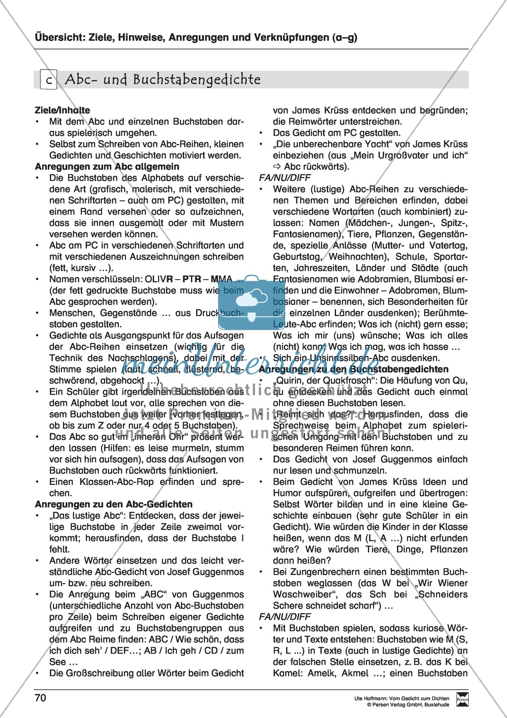 Lyrische Texte - Gedichte schreiben und gestalten: