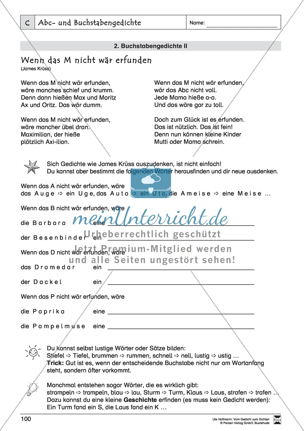 Lyrische Texte - Gedichte schreiben und gestalten: