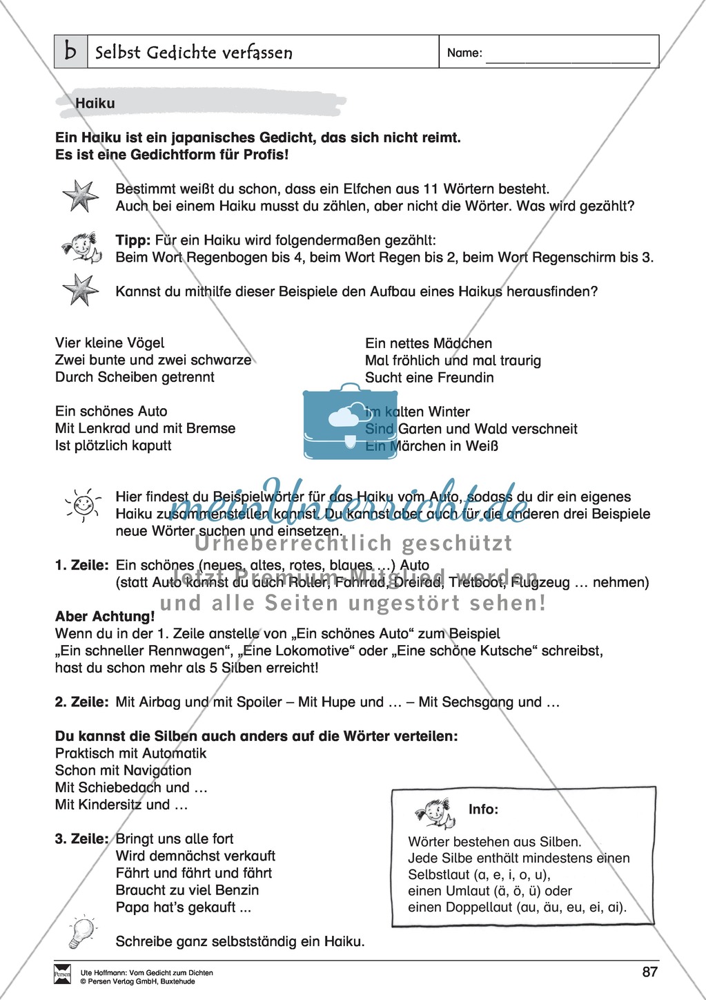 Lyrische Texte - Gedichte schreiben und gestalten:
