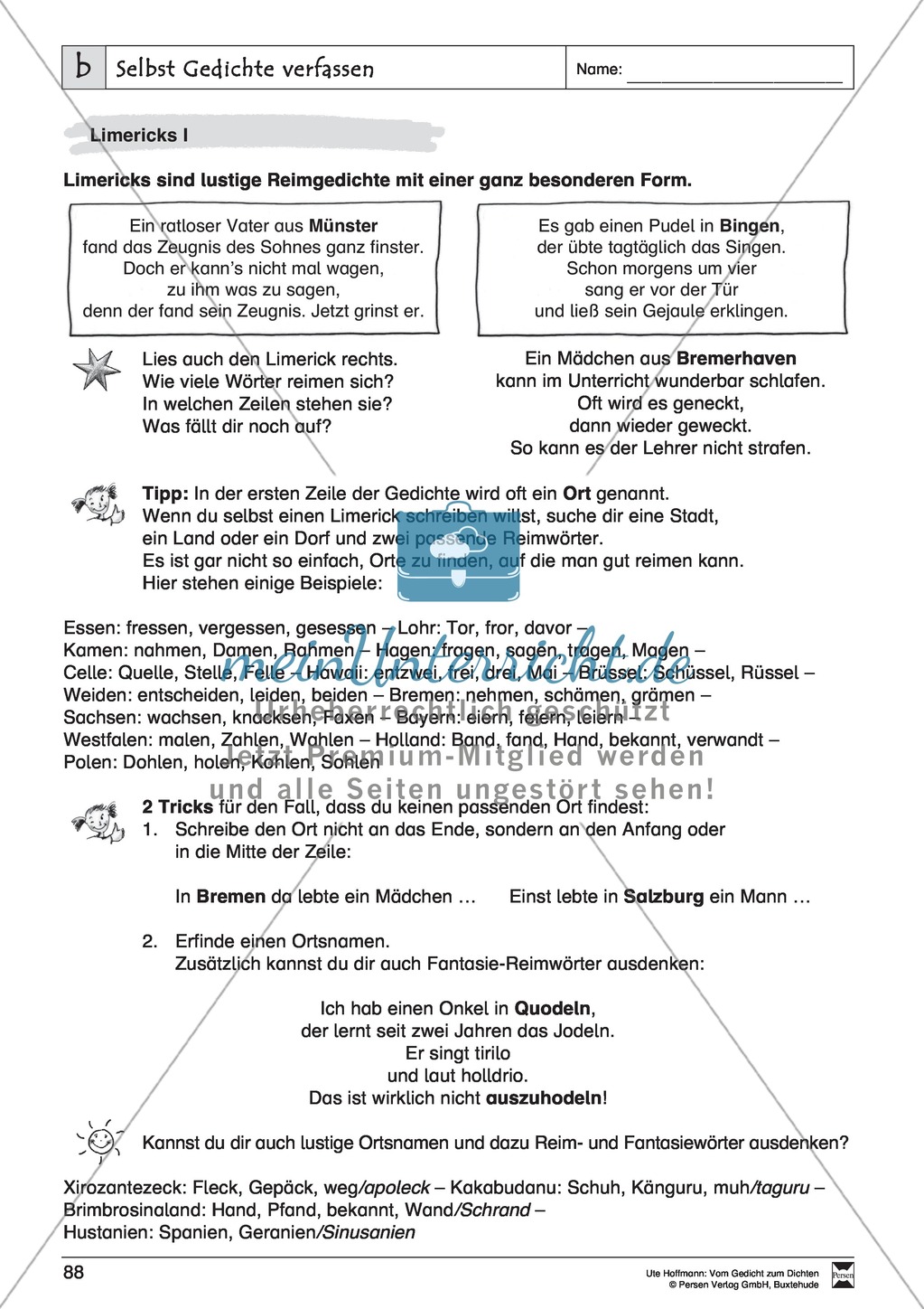 Lyrische Texte - Gedichte schreiben und gestalten: