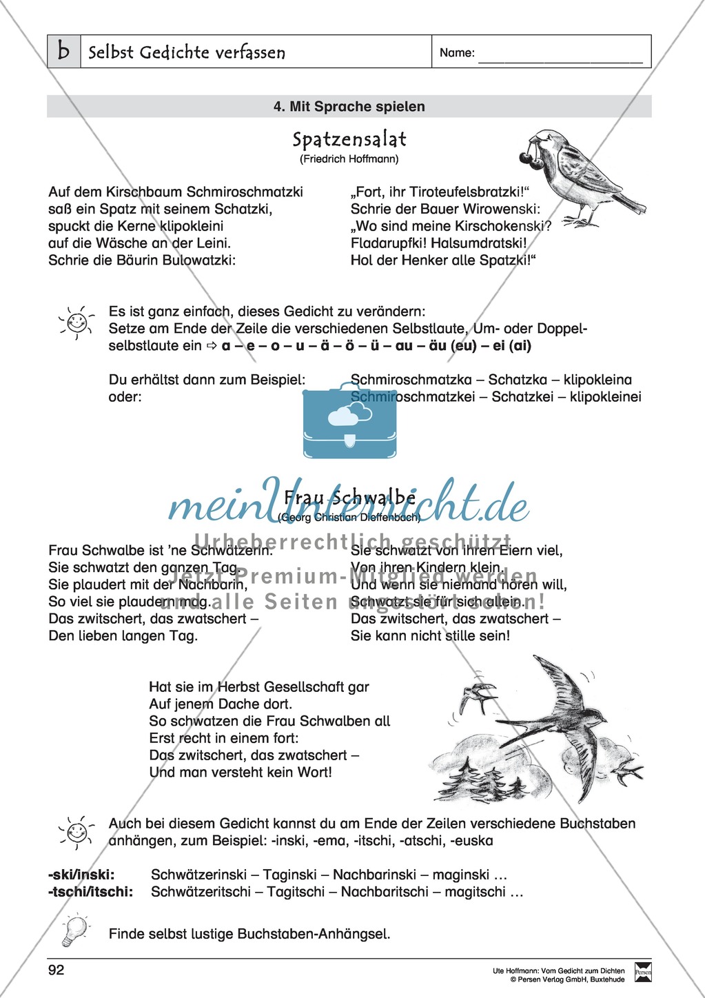Lyrische Texte - Gedichte schreiben und gestalten: