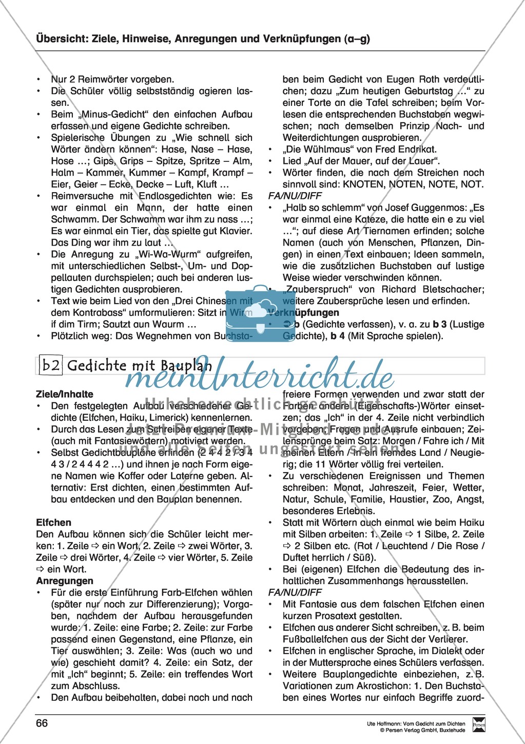 Lyrische Texte - Gedichte schreiben und gestalten: