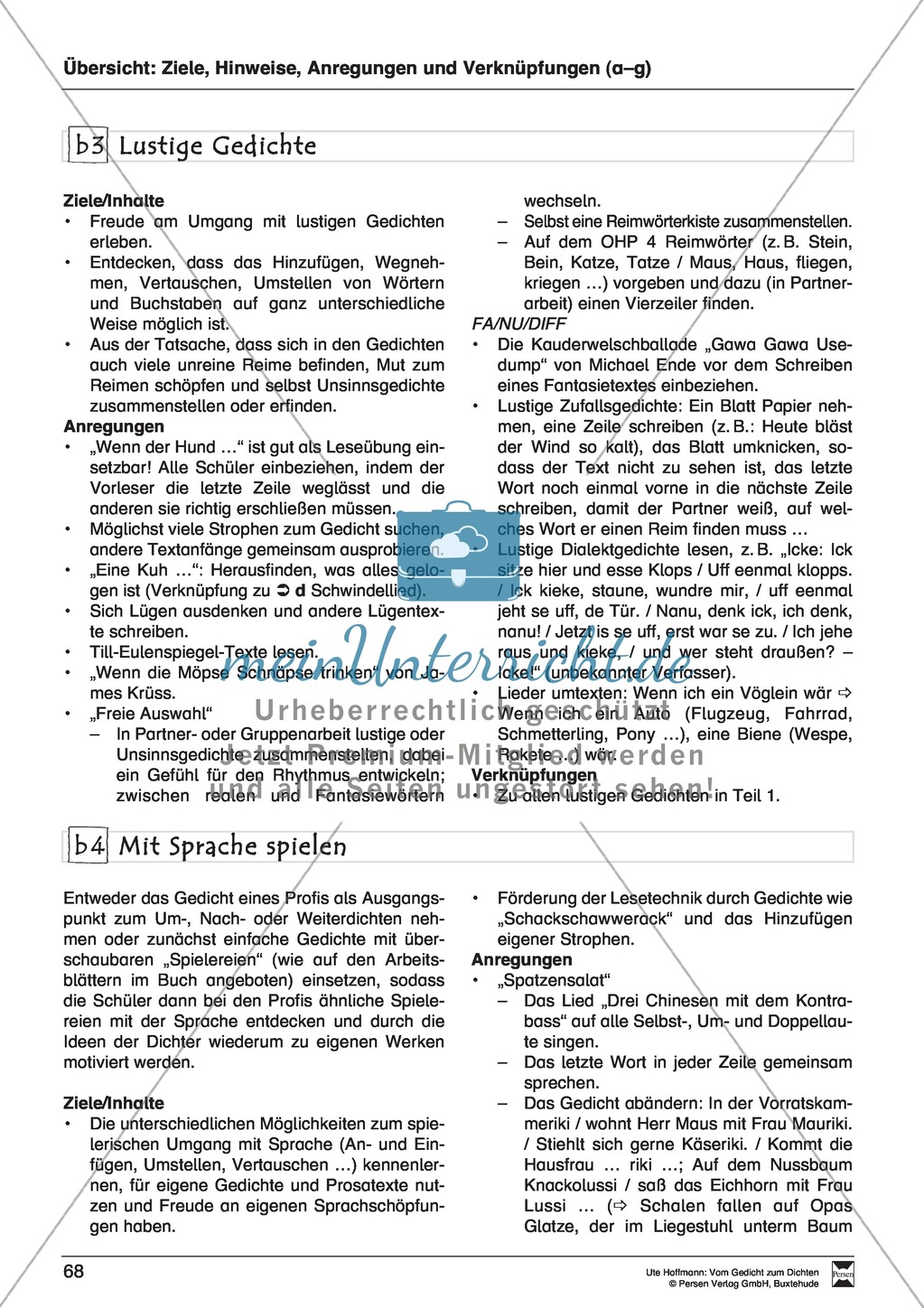 Lyrische Texte - Gedichte schreiben und gestalten: