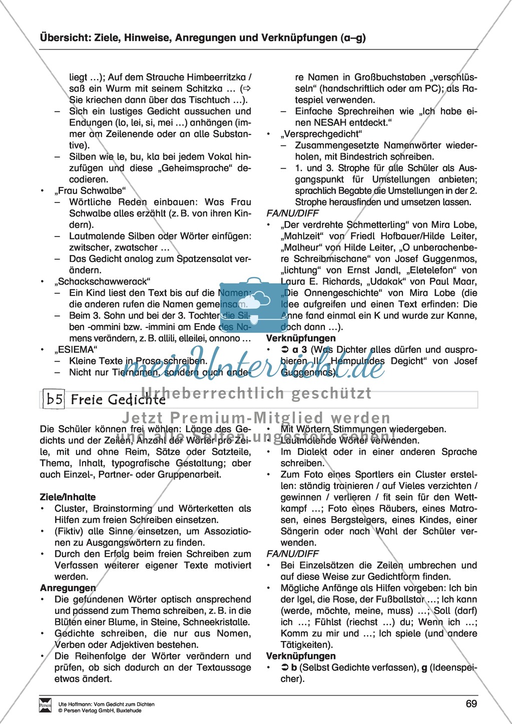 Lyrische Texte - Gedichte schreiben und gestalten: