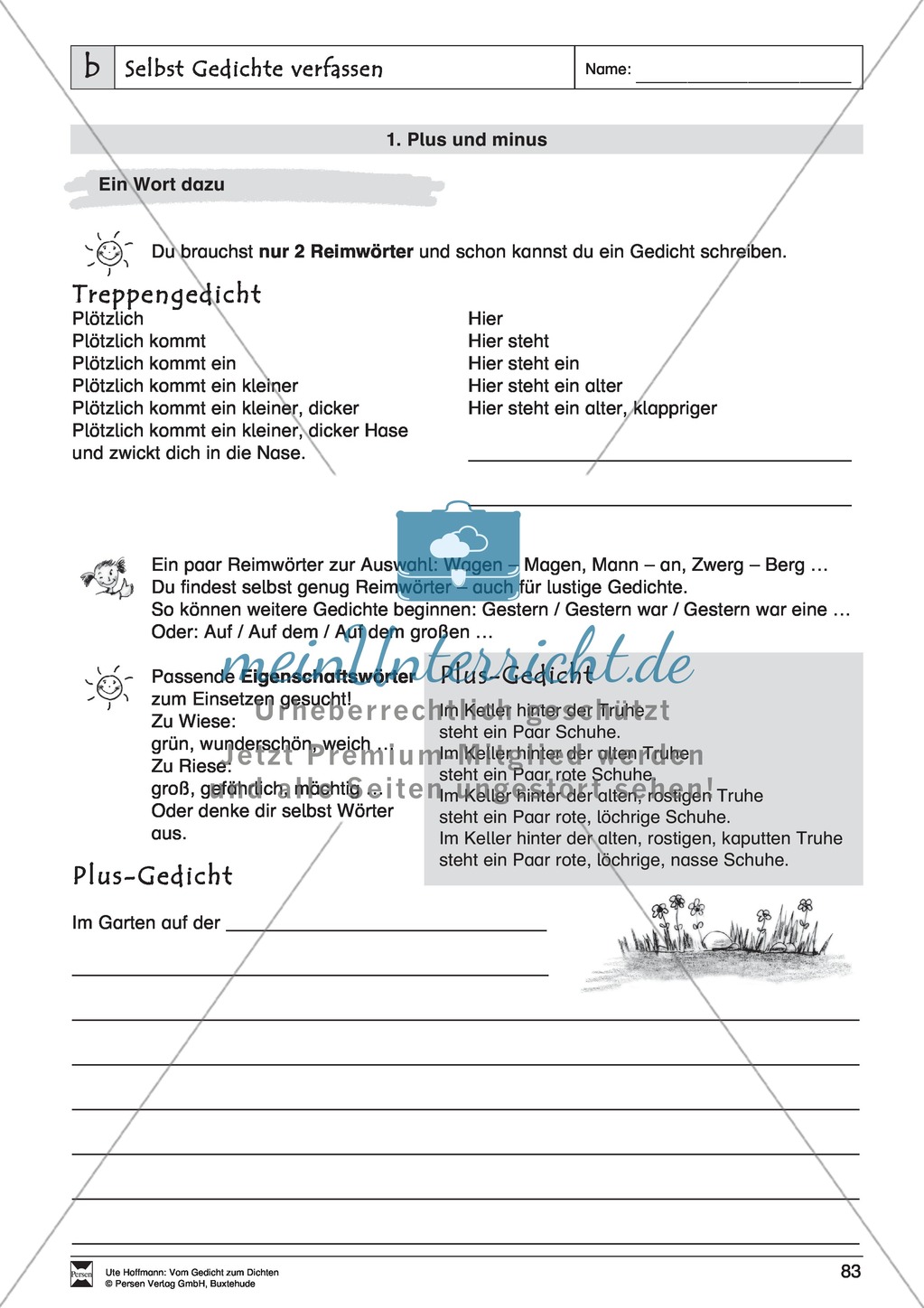 Lyrische Texte - Gedichte schreiben und gestalten: