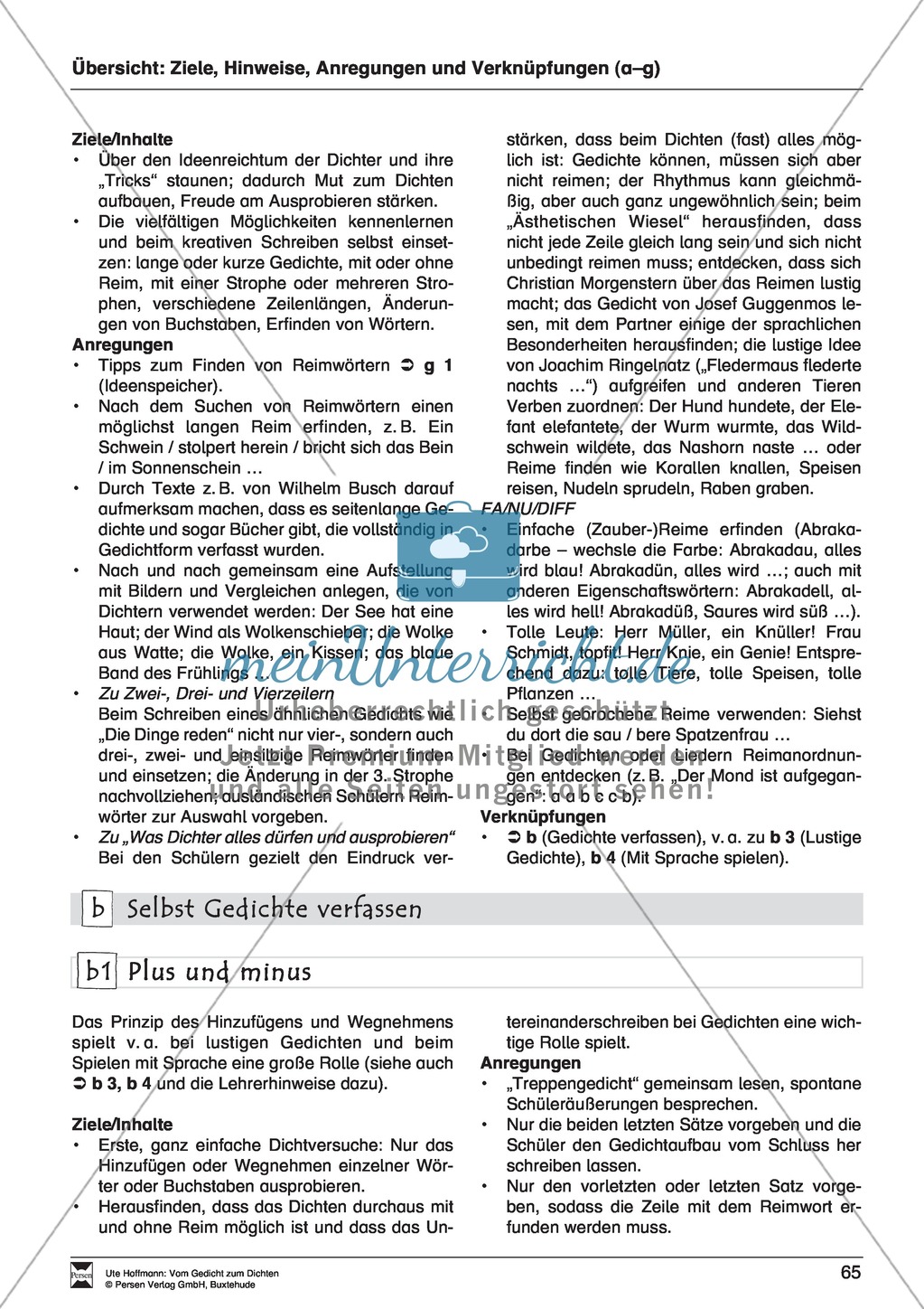 Lyrische Texte - Gedichte schreiben und gestalten: