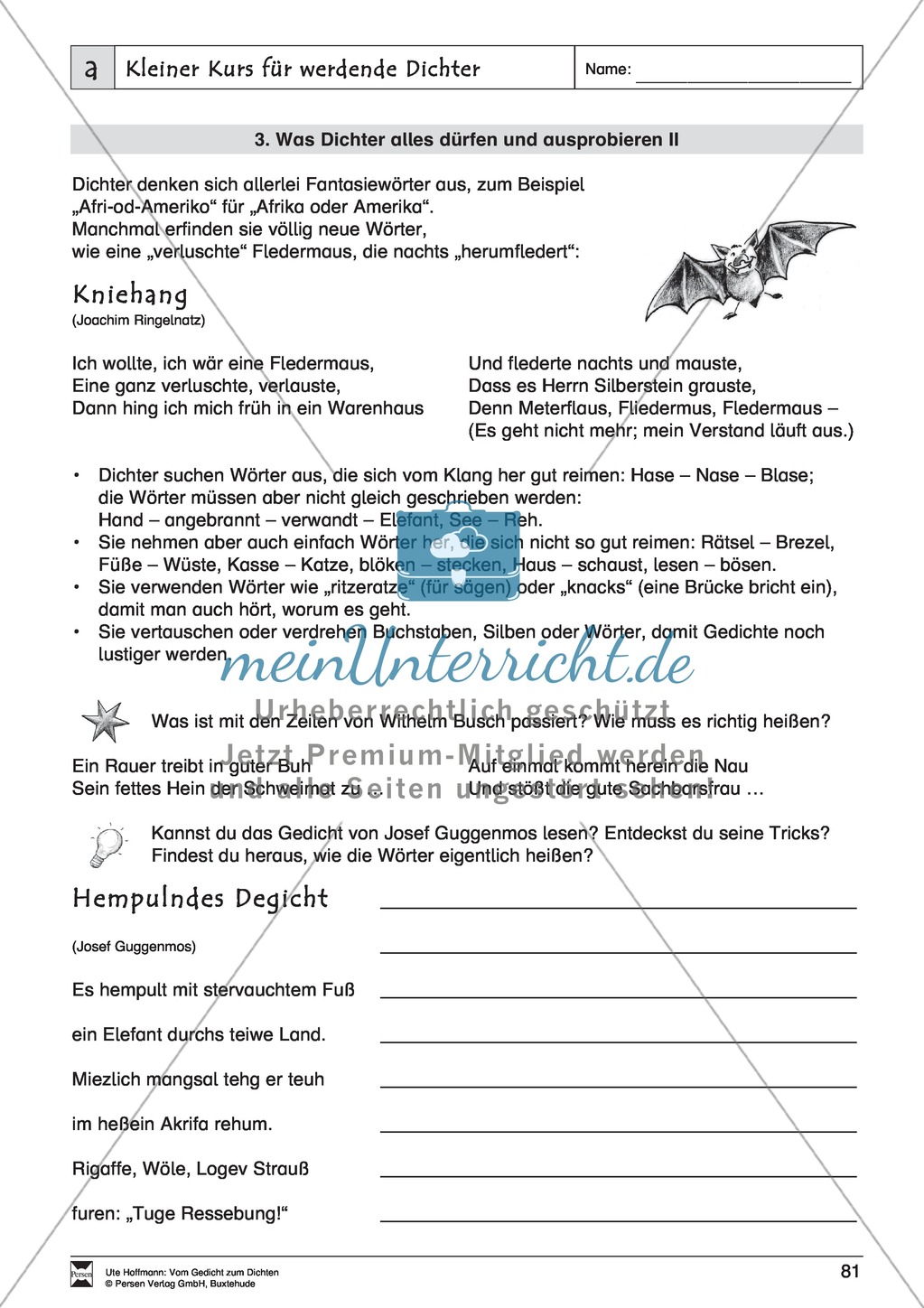 Lyrische Texte - Gedichte schreiben und gestalten: