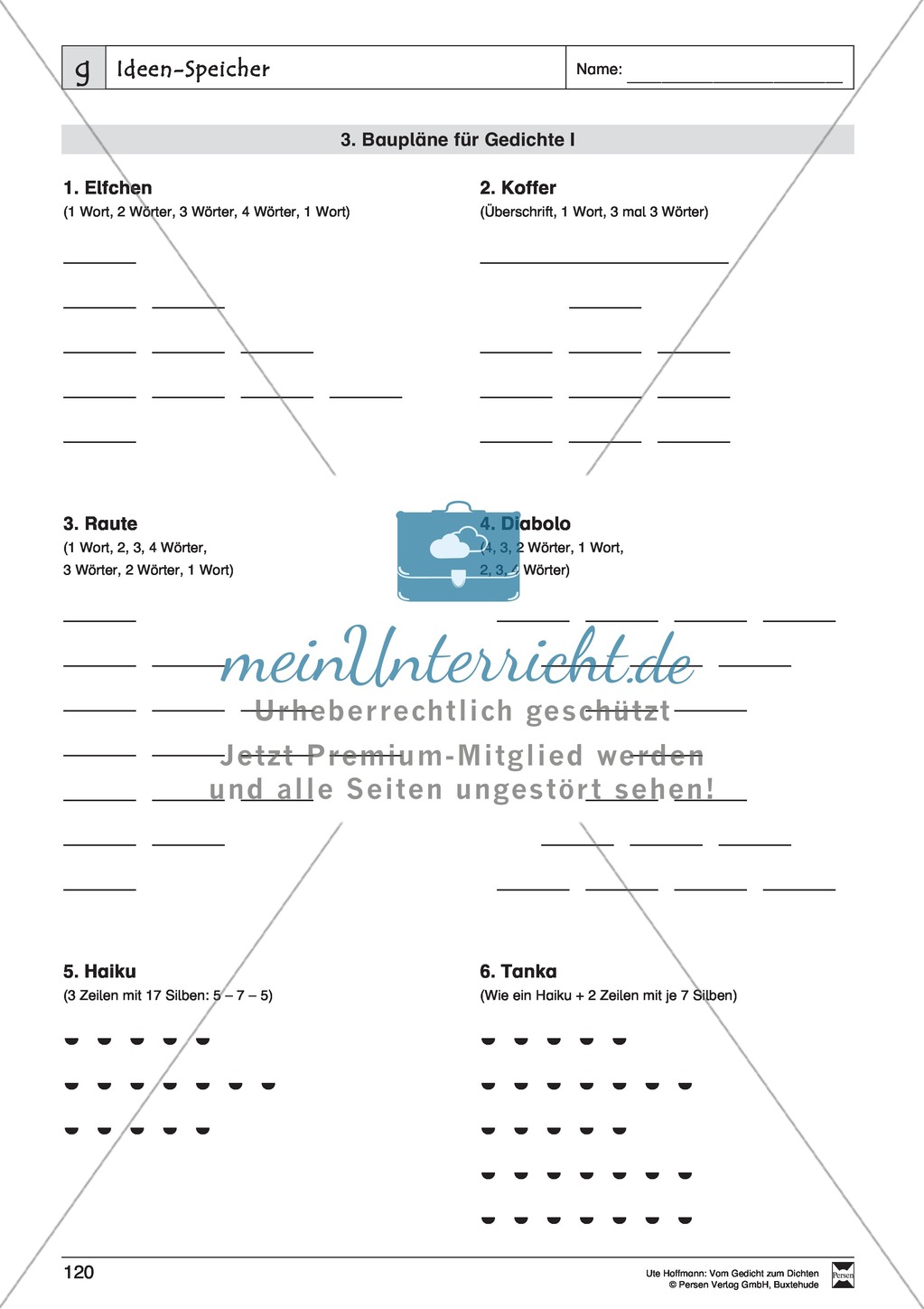 Lyrische Texte - Gedichte schreiben und gestalten: