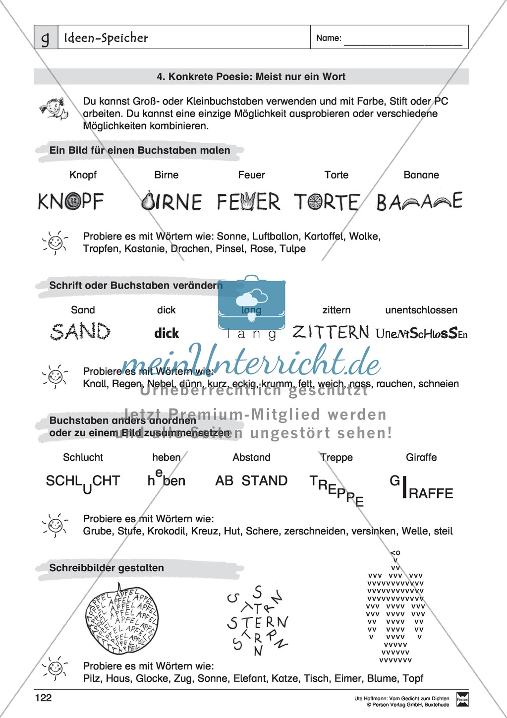 Lyrische Texte - Gedichte schreiben und gestalten: